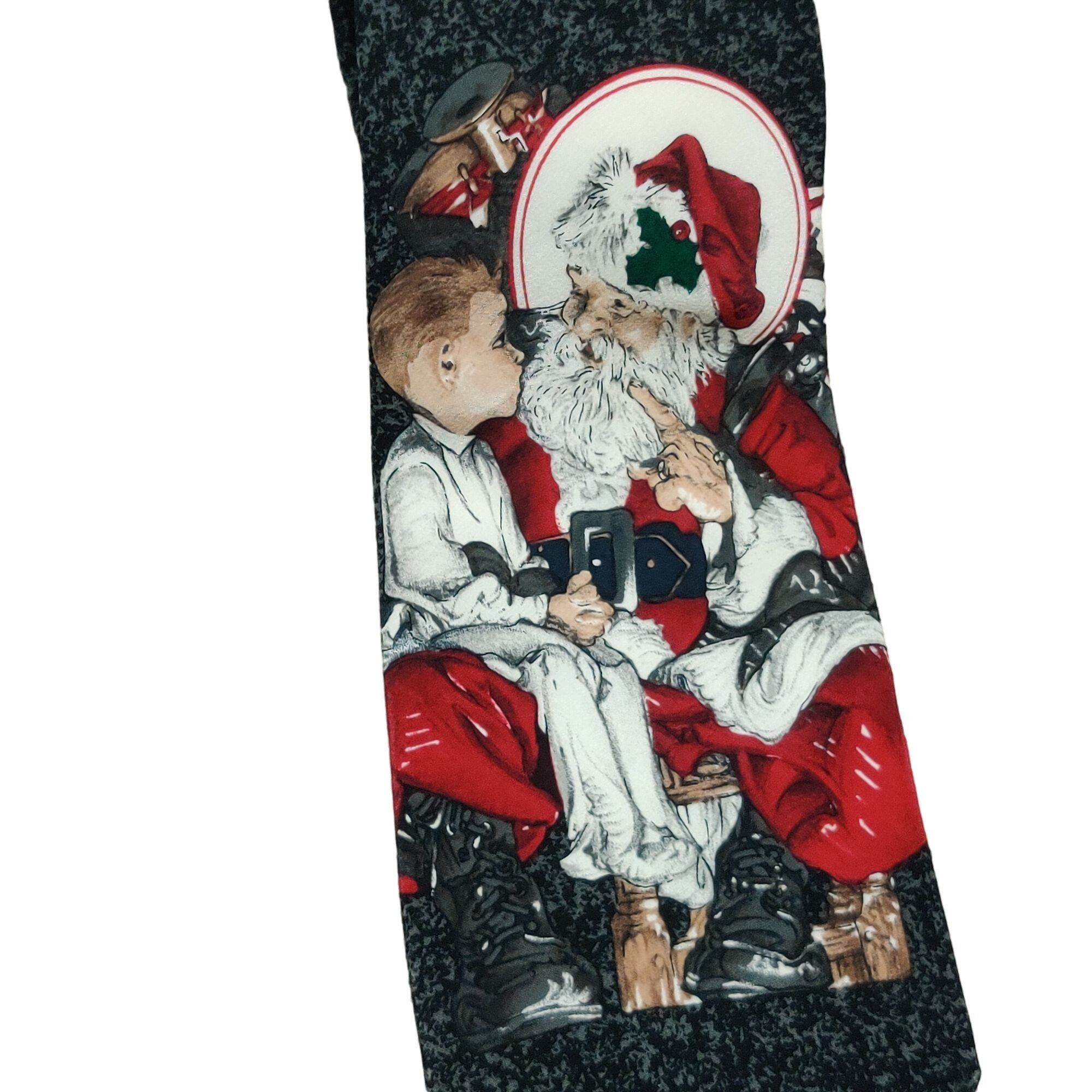 Vintage Vintage Mens Neck Tie Saturday Evening Post 1996 Santa Child Size ONE SIZE - 2 Thumbnail
