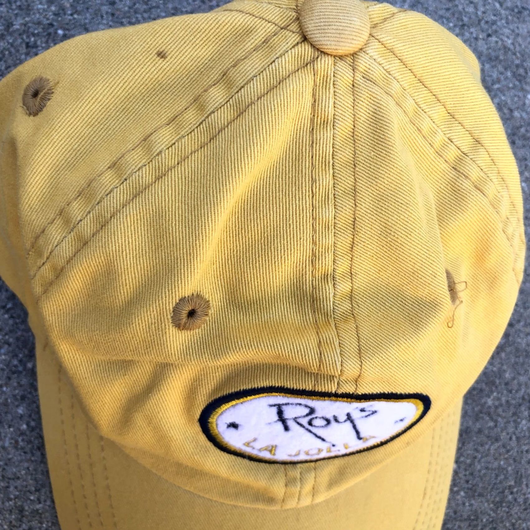 Imperial VINTAGE Imperial Roy's La Jolla Baseball Hat Men Yellow Adjustable Cap Size ONE SIZE - 3 Thumbnail