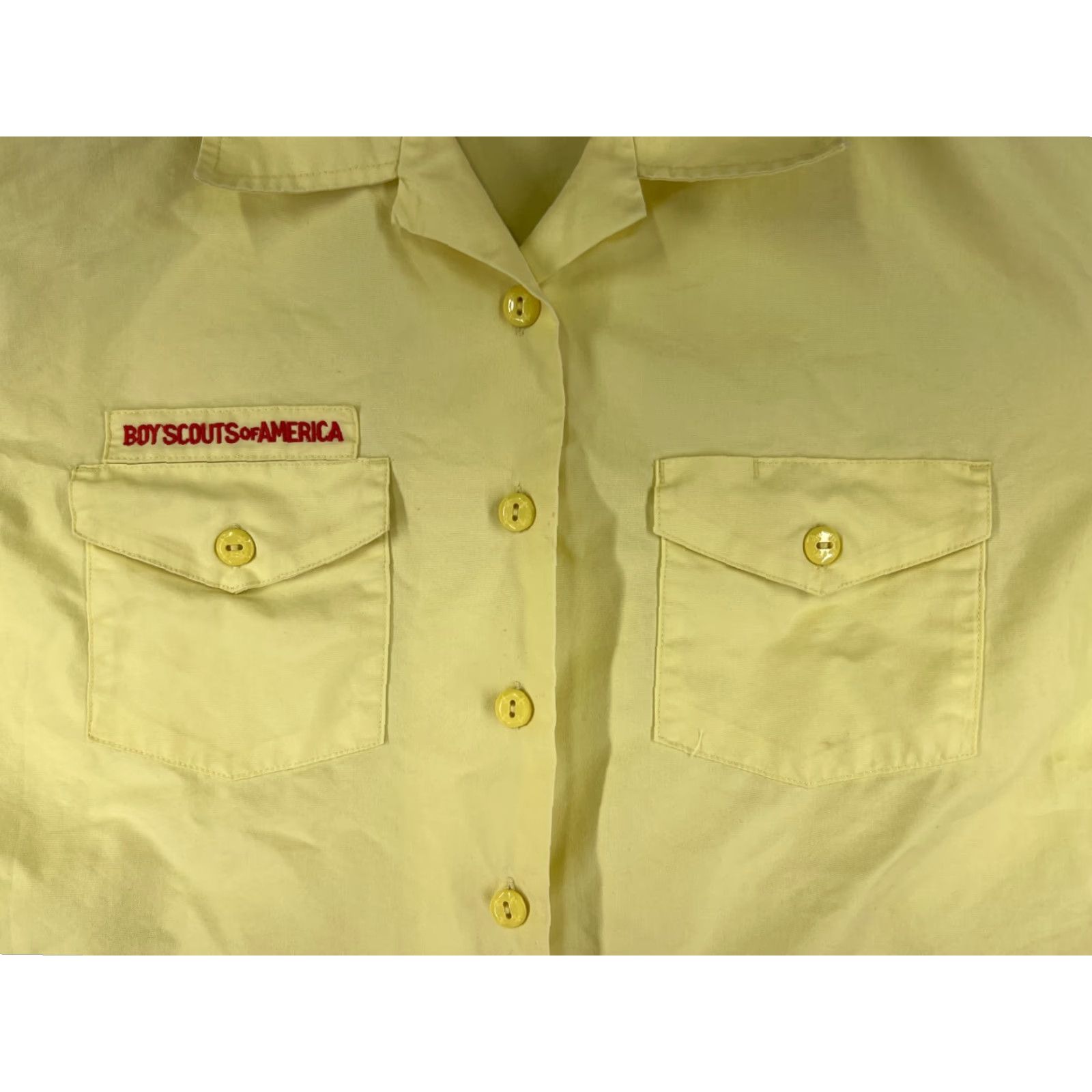 Vintage VINTAGE Boy Scouts of America Shirt Womens 14 Yellow Official Blouse Button Up US Made Womens Size XL / US 12-14 / IT 48-50 - 6 Thumbnail
