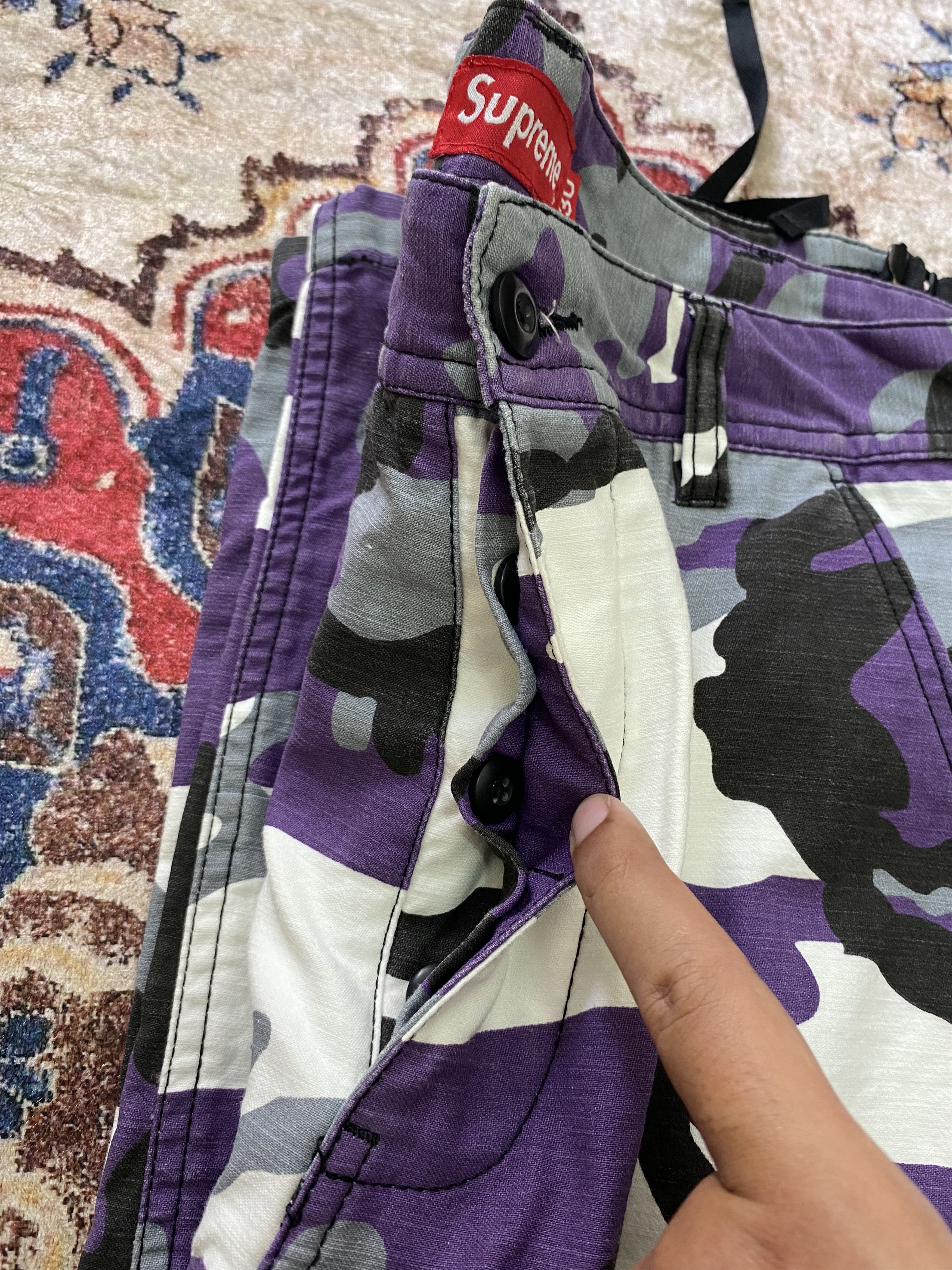Supreme Supreme FW16 Cargo Pant - Purple Camo Size US 30 / EU 46 - 3 Thumbnail