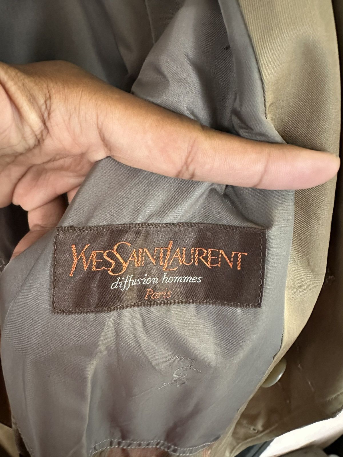 Yves Saint Laurent 👹Vintage Yves Saint Lurent Double Breasted Long Jacket Size US L / EU 52-54 / 3 - 9 Thumbnail