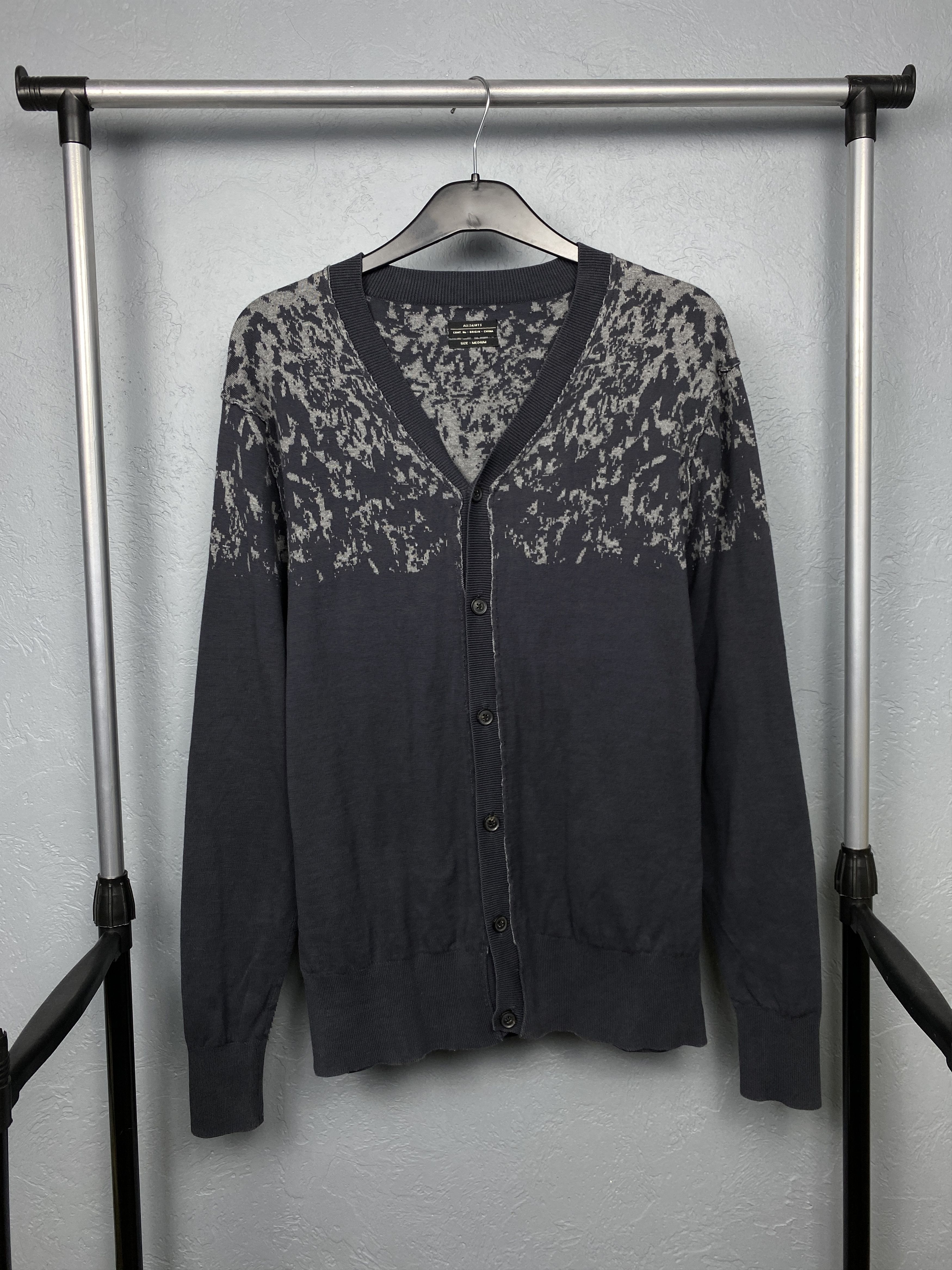 Allsaints × Vintage Allsaints Vintage Mens Knit Cardigan Sweater Size US M / EU 48-50 / 2 - 1 Thumbnail