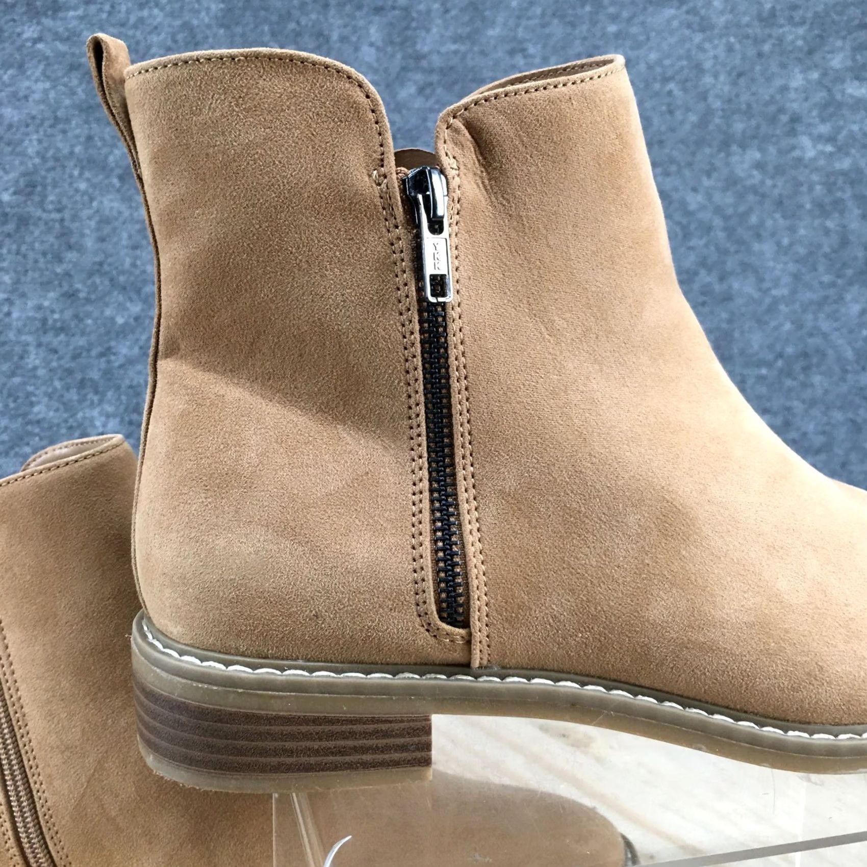 Vintage Universal Thread Boots Womens 11 Brenna Bootie Brown Faux Leather Ankle Top Women Brown Boots 11 Knit Breathable Comfort Classic Vintage: No Size L / US 10 / IT 46 - 6 Thumbnail