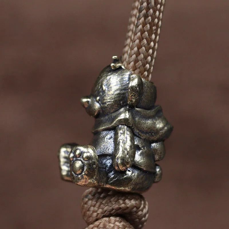 Handmade 2Pcs Cute Bear Knife Beads Paracord Bead Zipper Umbrella Size ONE SIZE - 4 Thumbnail