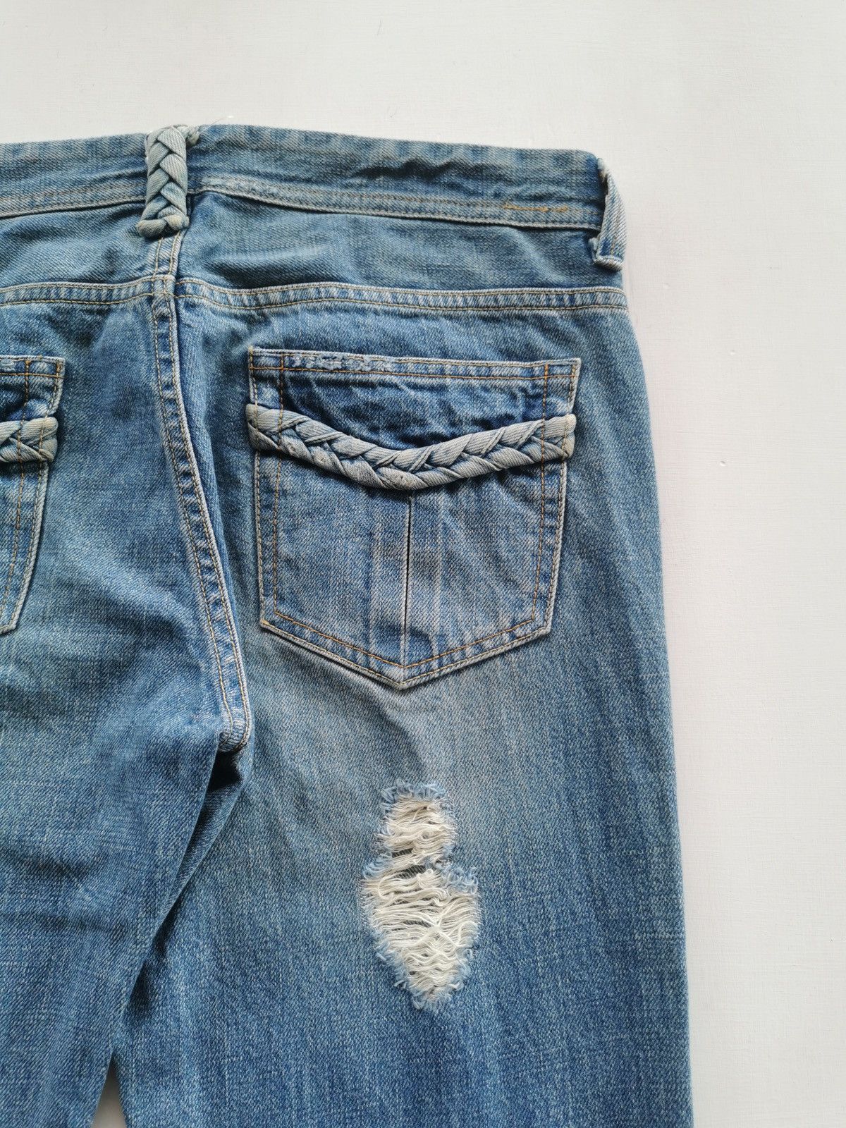 Japanese Brand Wide Flared Rosebud Japan Jeans Size US 28 / EU 44 - 6 Thumbnail