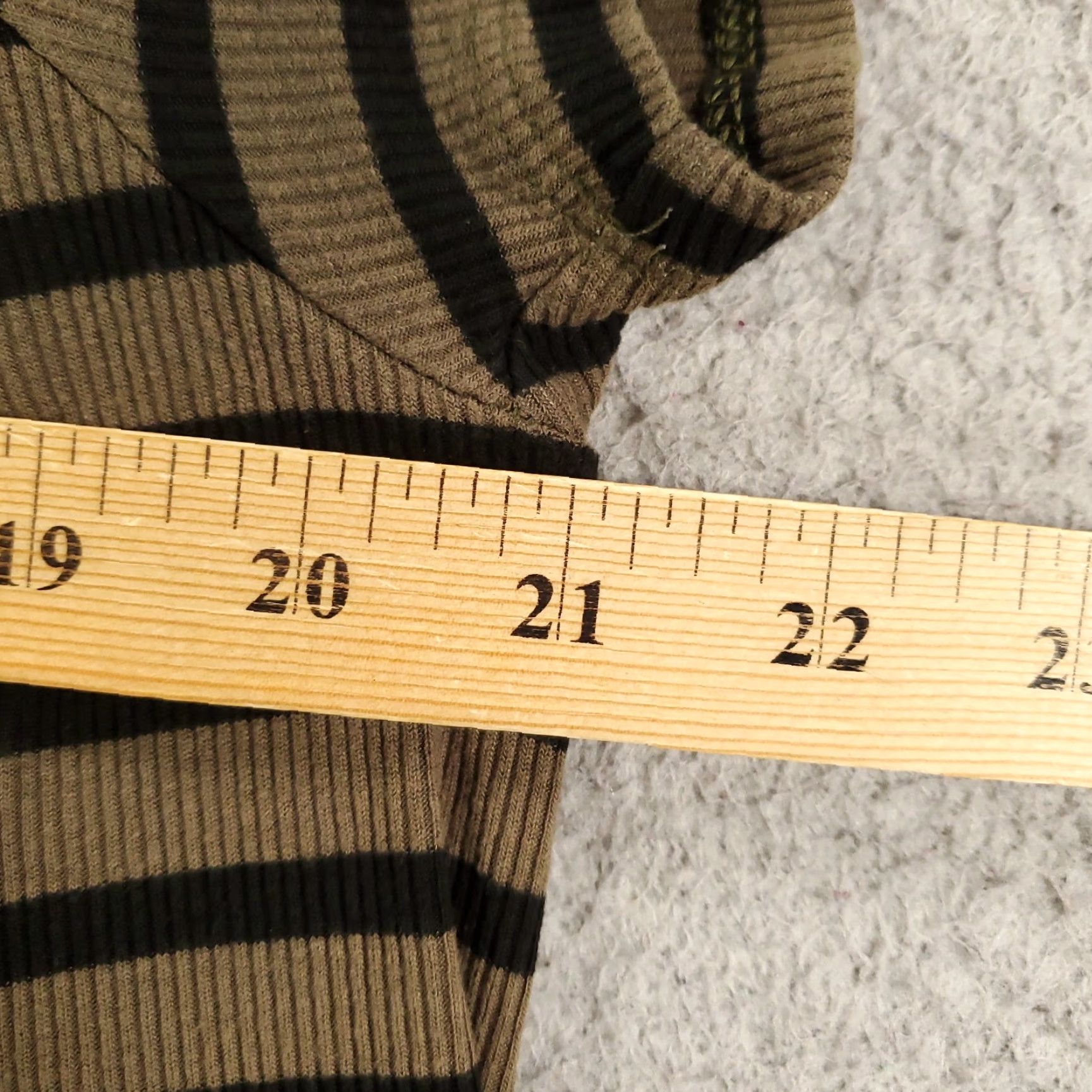 Old Navy Old Navy Dress Women's Size Large Olive Green Striped Shift Tunic Stretch (Multicolor Rayon) Size L / US 10 / IT 46 - 4 Thumbnail