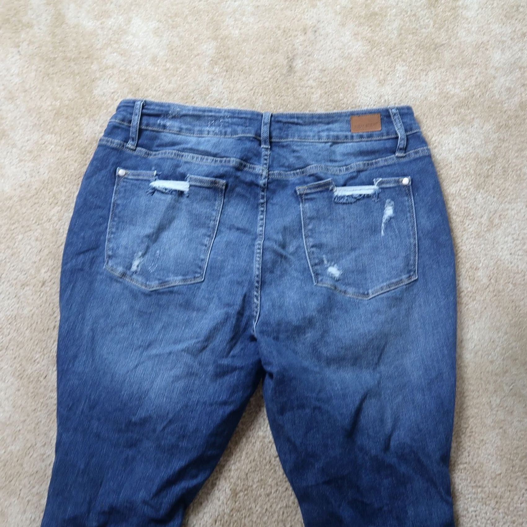 Vintage Judy Blue High Rise Skinny Fit Jeans Women's 20W Blue Stretch Denim Size 42" / US 20 - 7 Thumbnail