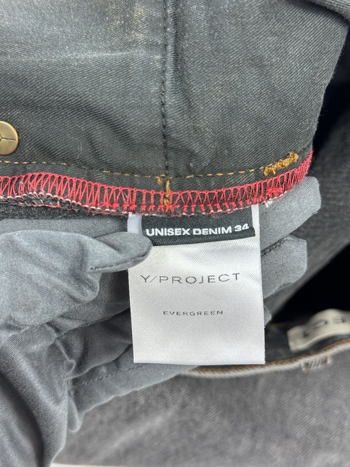 Y/Project BUTTON DETAIL DENIM JEANS Size US 34 / EU 50 - 7 Thumbnail