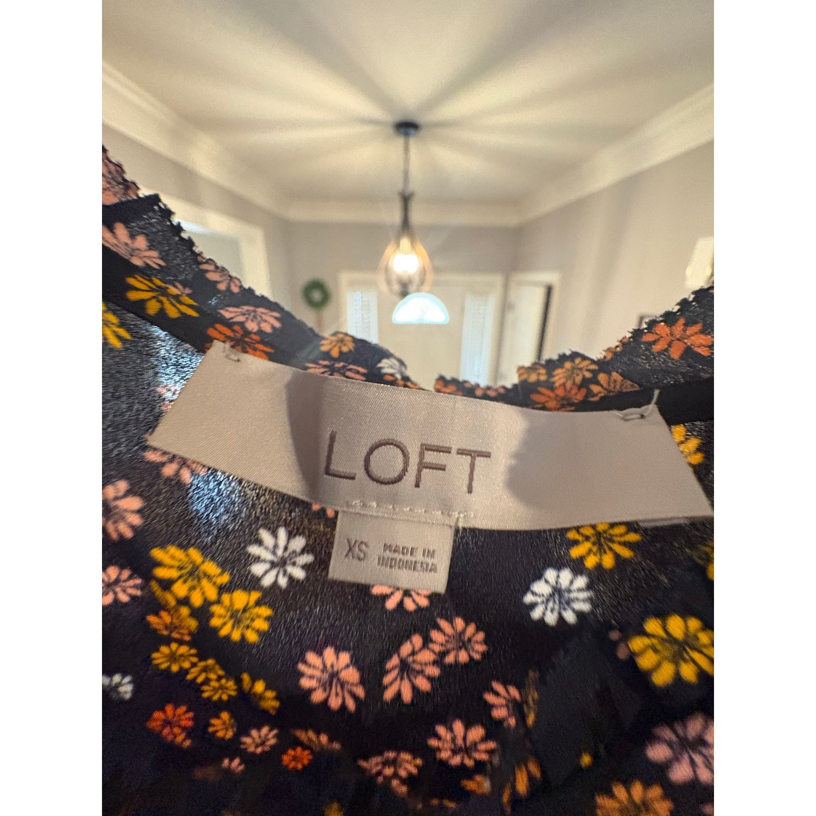 Loft LOFT XS Navy Floral Cold Shoulder Dress NWT Spaghetti Strap Size XS / US 0-2 / IT 36-38 - 3 Thumbnail