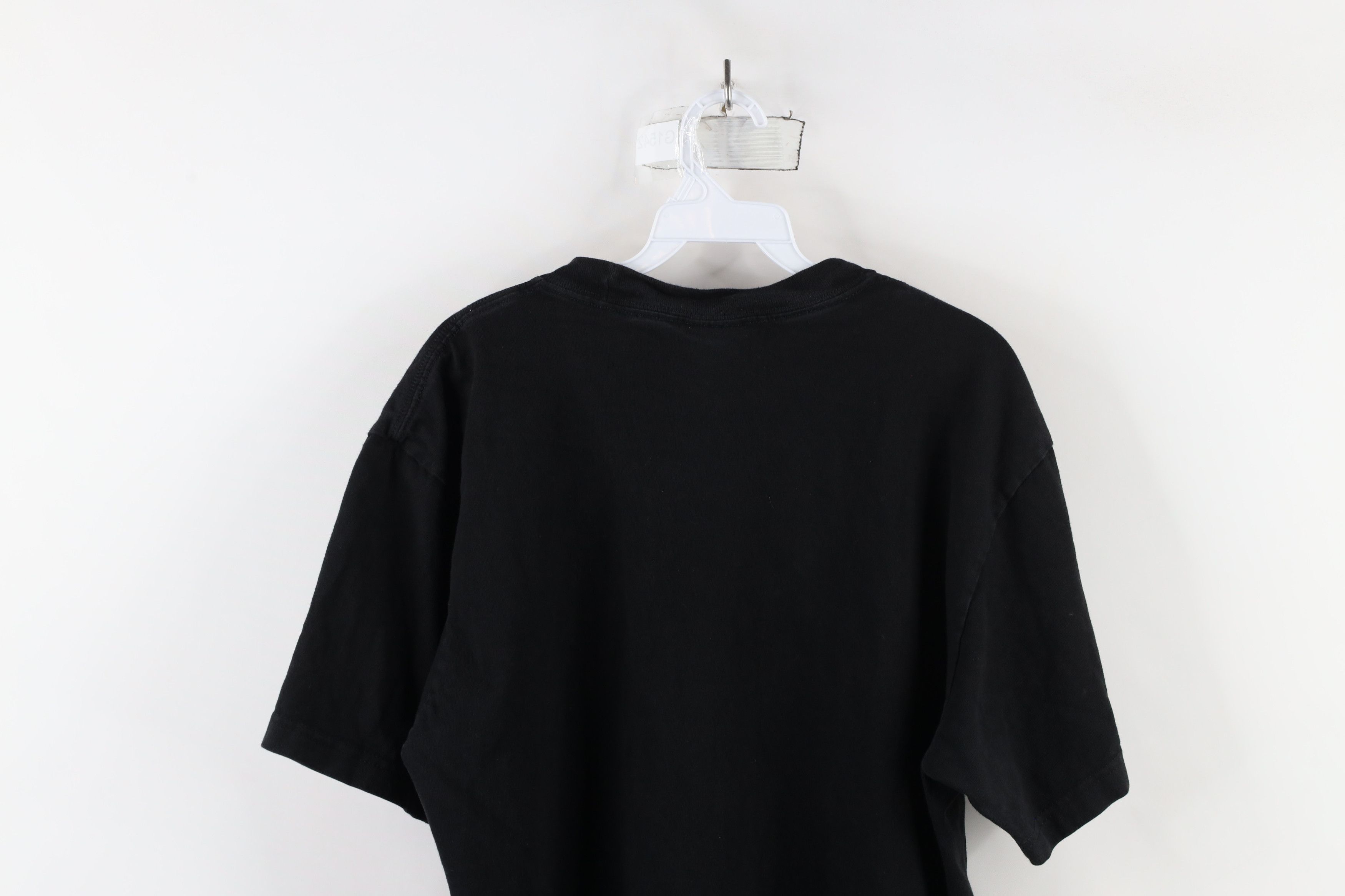 Vintage Vintage 90s Streetwear Heavyweight Cotton T-Shirt Black Size US L / EU 52-54 / 3 - 9 Thumbnail