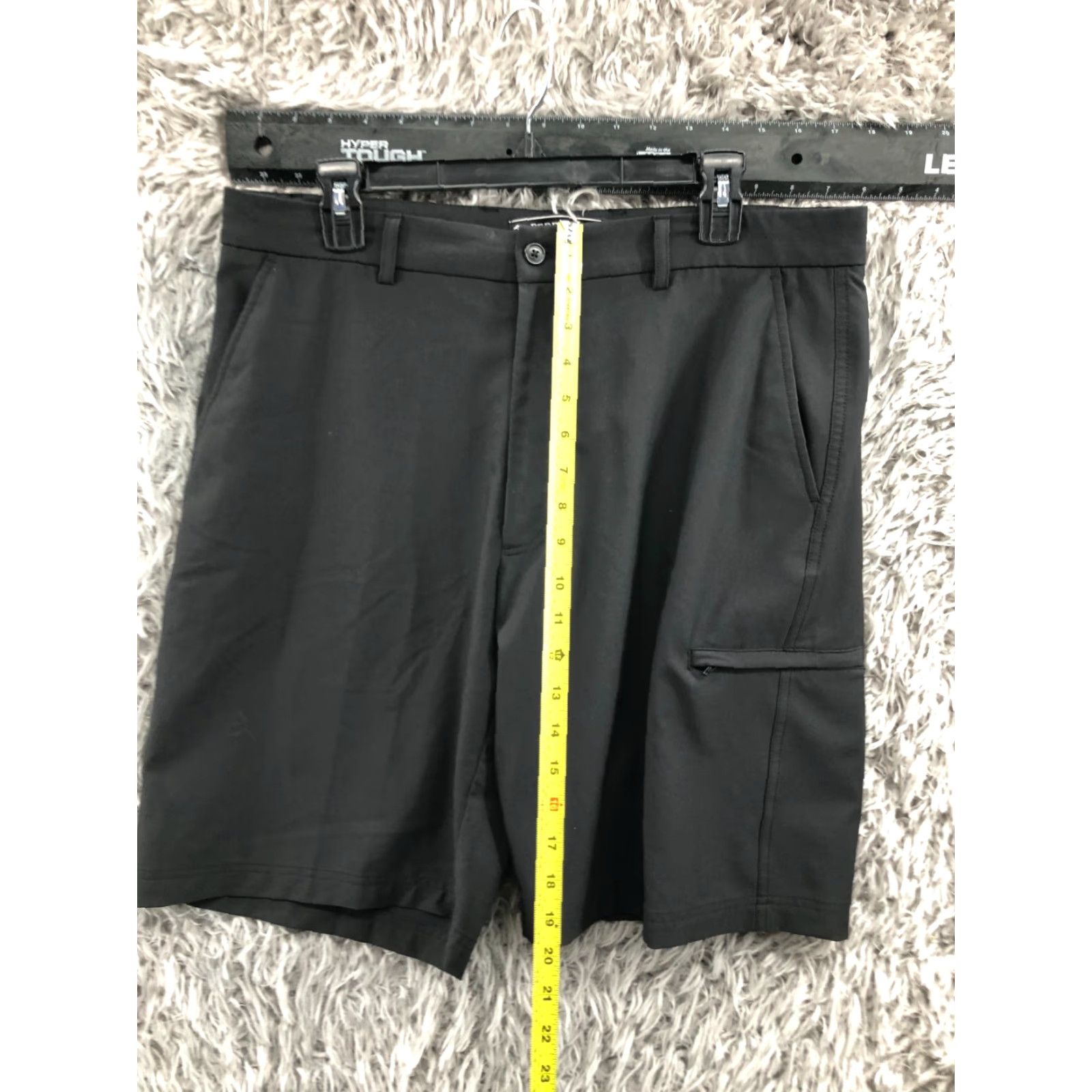 Vintage Pebble Beach Mens Bermuda Shorts Size 36 Dark Wash Black Mid Rise 5-Pocket Regular Inseam 10in Cotton Blend Logo Size US 36 / EU 52 - 3 Thumbnail