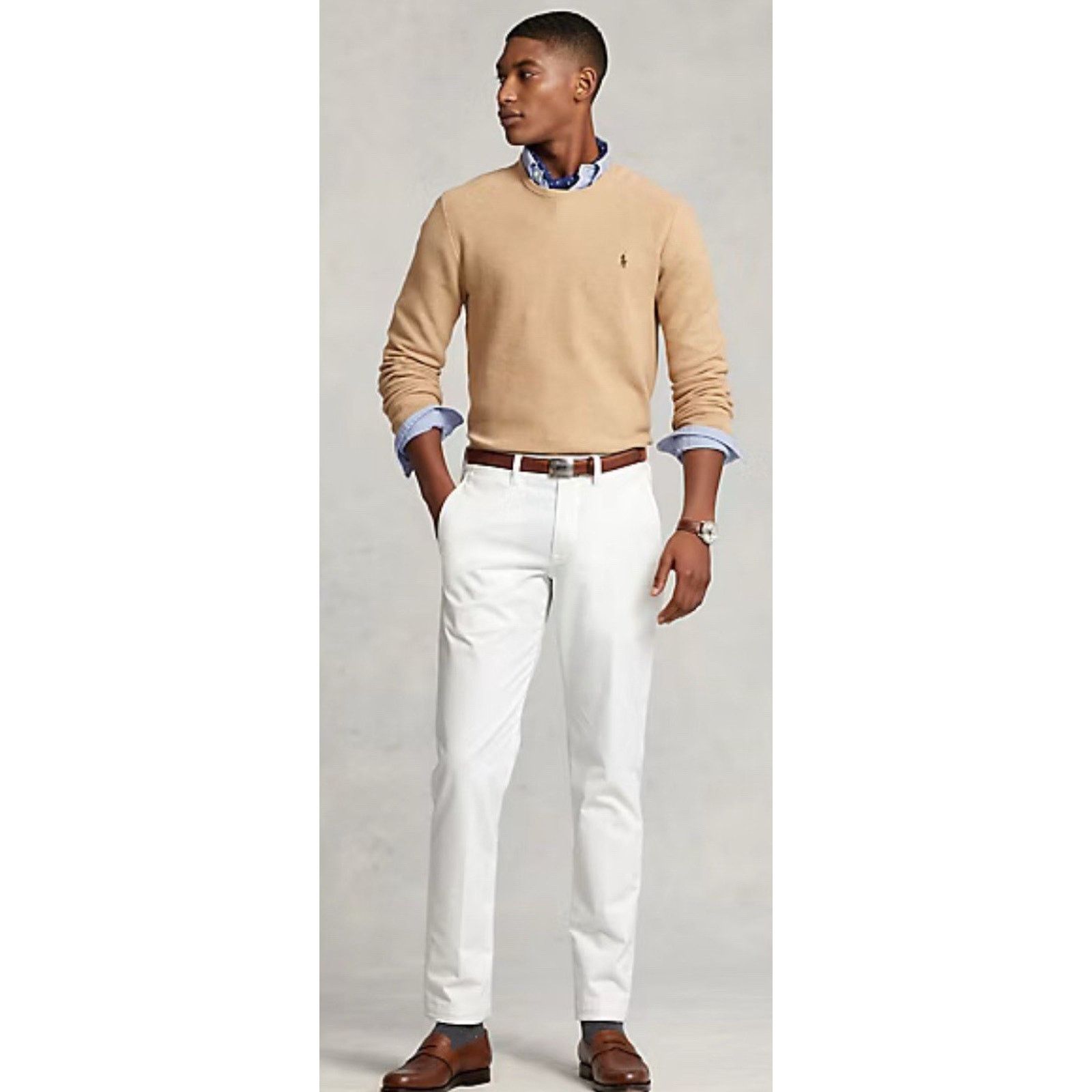 Ralph Lauren 2022Polo R.L Mesh-Knit Cotton Crewneck Sweater Mens Size M Size US M / EU 48-50 / 2 - 16 Thumbnail