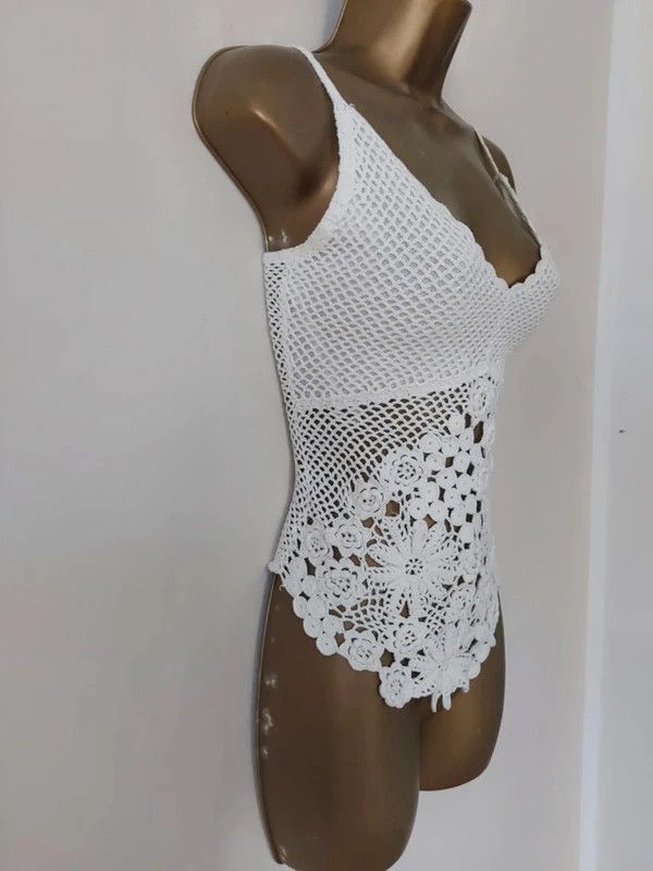 Vintage Vintage crocheted top Size S / US 4 / IT 40 - 4 Thumbnail