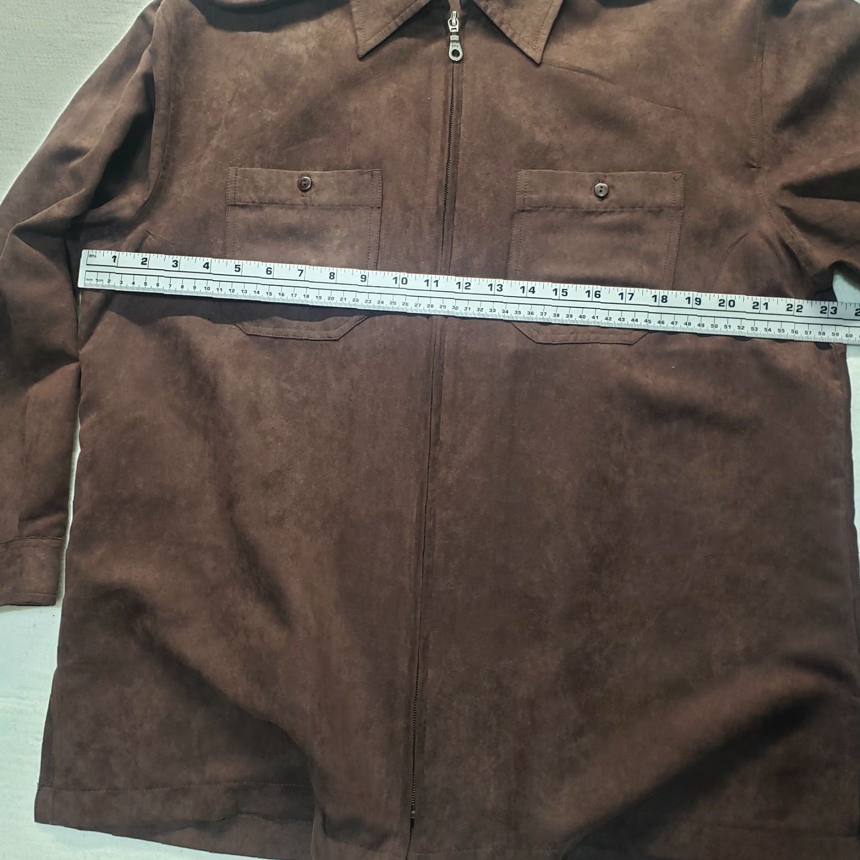 Vintage NEW Carolina Colours Solid Brown Long Sleeve Collar Zip Up Jacket Size 16W NEW Size XXL / US 16-18 / IT 52-54 - 6 Thumbnail