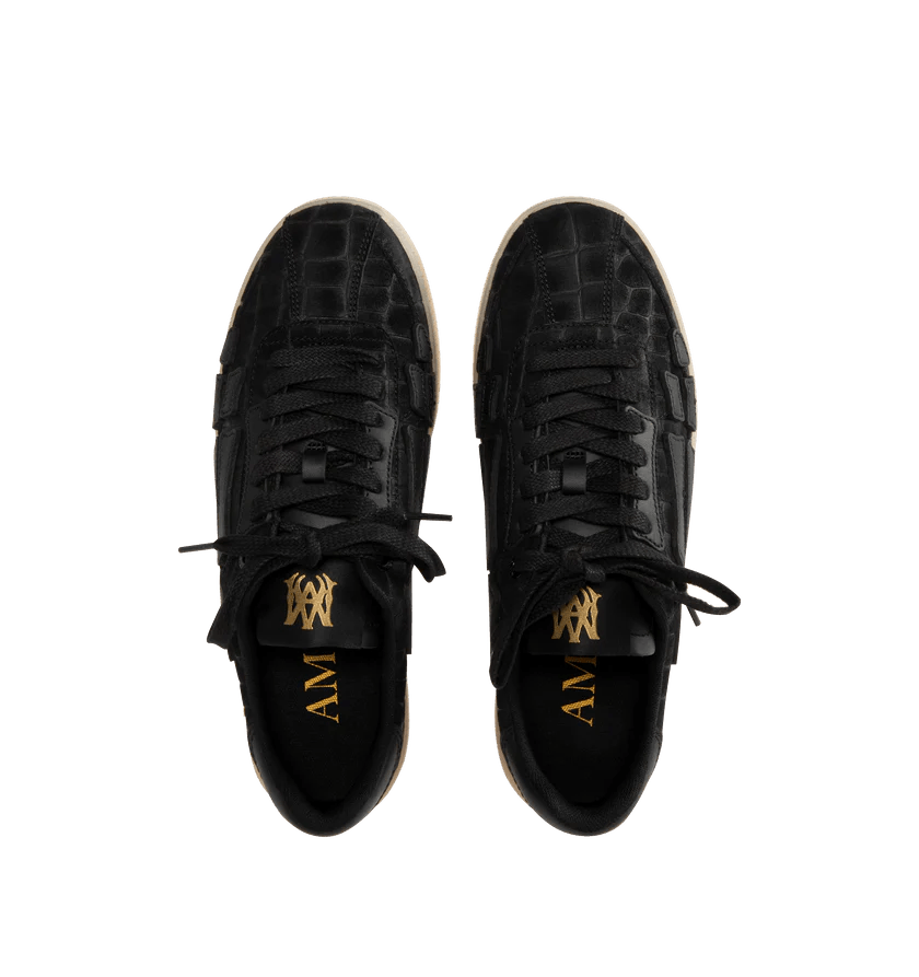 Amiri o1h1sh11225 Croc Debossed Pacific Bones Sneaker in Black Size US 10 / EU 43 - 3 Thumbnail