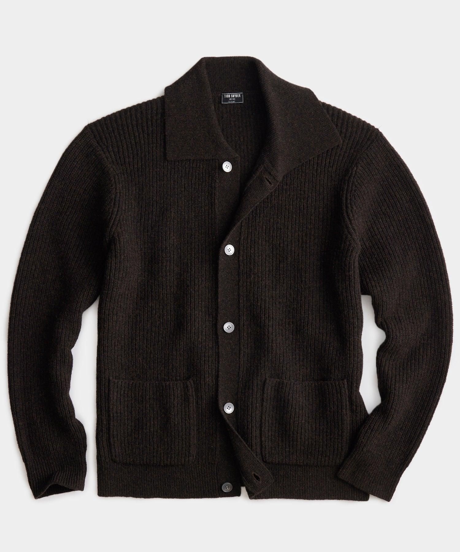 Pre-owned Todd Snyder Wool Knit Jacket In Brown