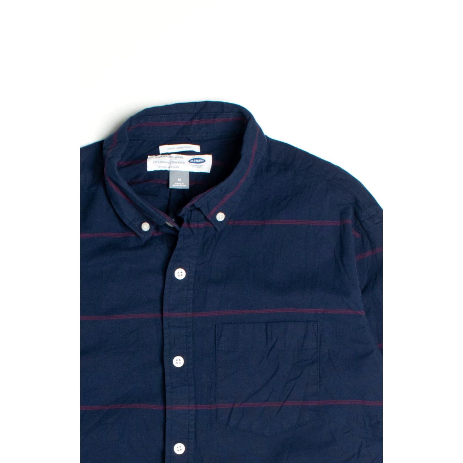 Old Navy Vintage Old Navy Flannel Shirt Medium Navy Blue Striped Button Down Size US M / EU 48-50 / 2 - 2 Thumbnail