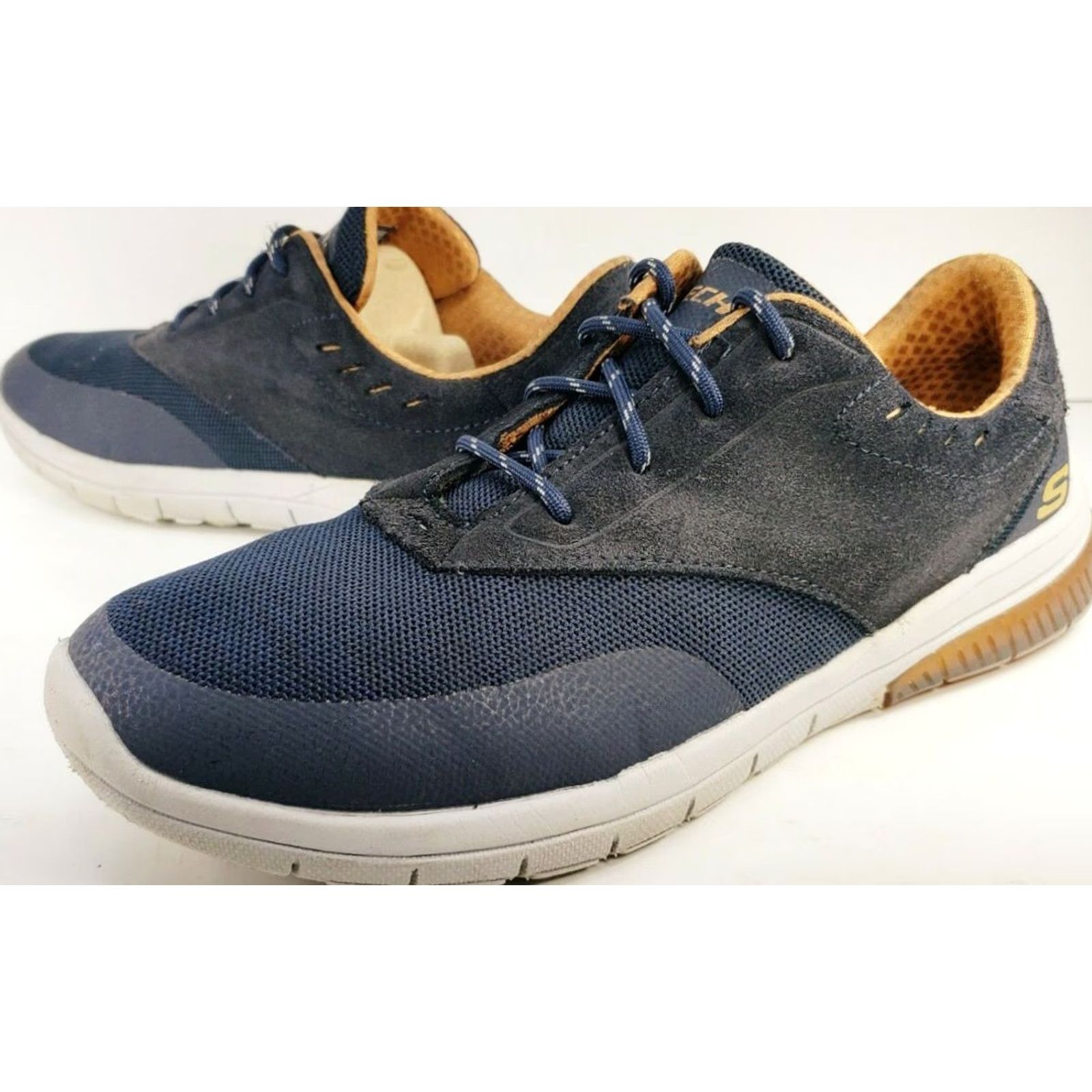 SKECHERS Skechers Relto-Meson Oxford Men's Size 11M Navy Blue Oxford Casual Mens Shoes Wide M Blue Size US 11 / EU 44 - 2 Thumbnail