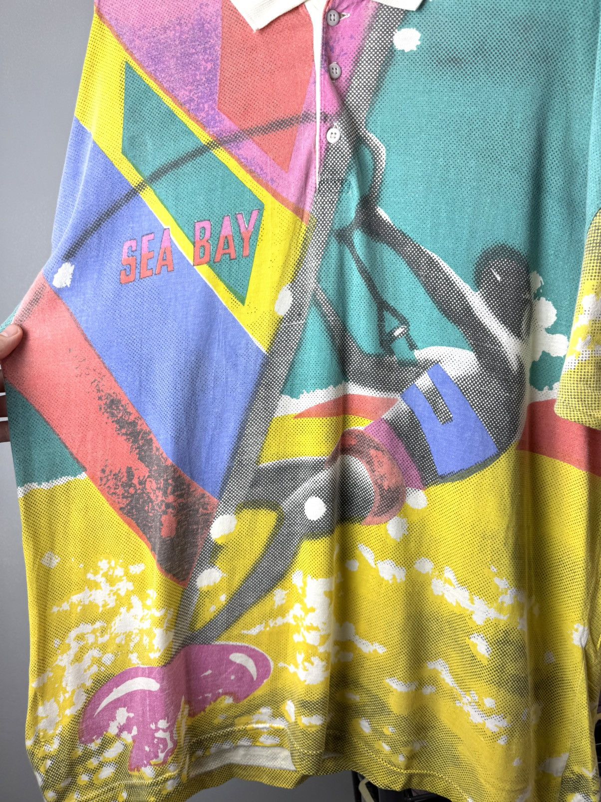 Vintage Vintage 1990’s Sea Bay Surf All Over Print T Shirt American Size US L / EU 52-54 / 3 - 3 Thumbnail