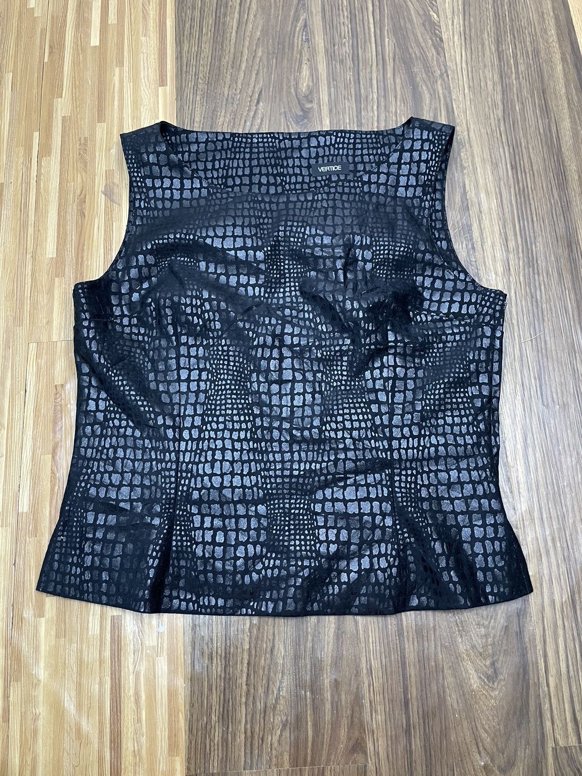 If Six Was Nine Japanese Brand Vertice Punk Leather Vest Snake Skin Pattern Size US S / EU 44-46 / 1 - 1 Thumbnail