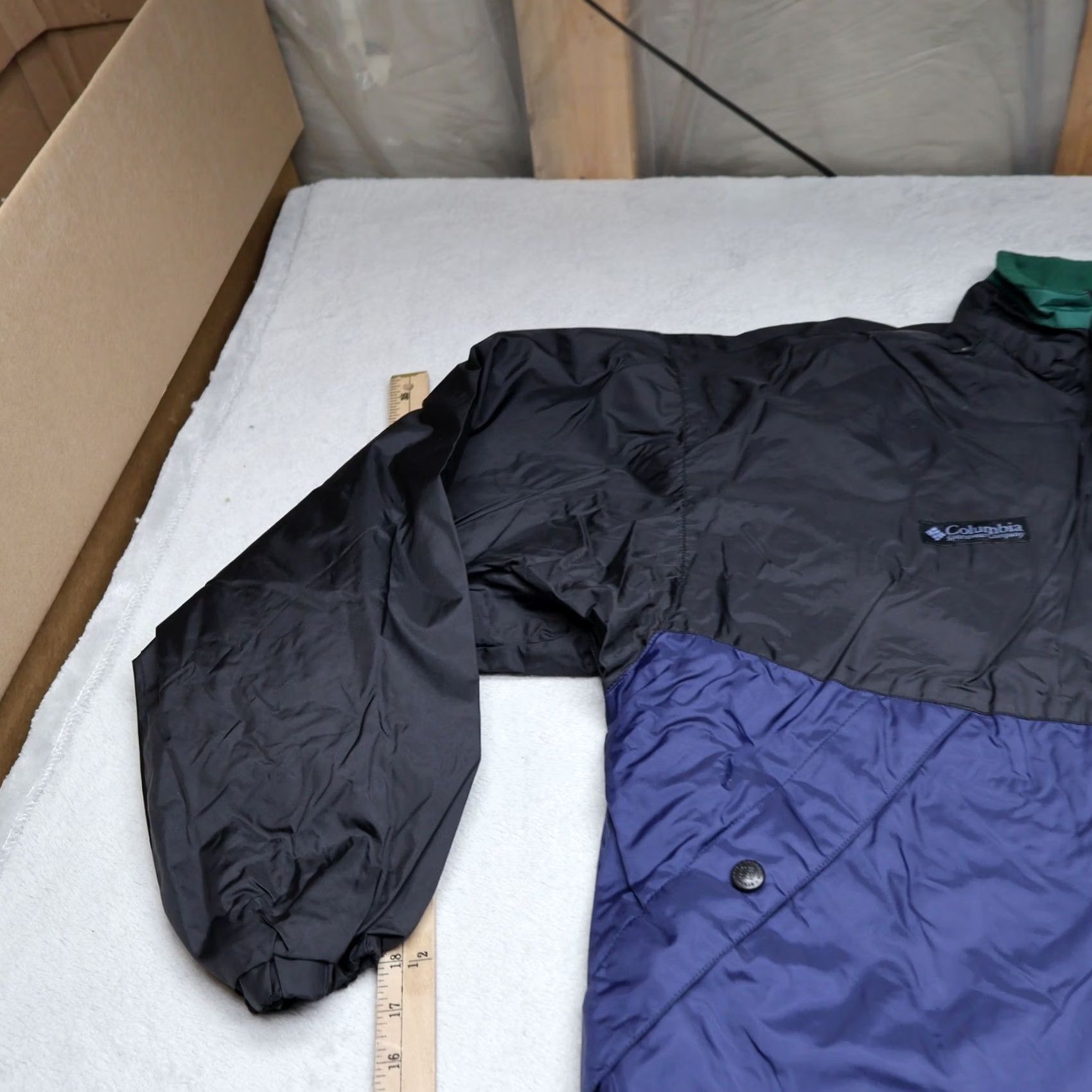 Rains VINTAGE Columbia Jacket Mens L Black Insulated Fleece Lined Wind Rain Outdoor VTG Size US L / EU 52-54 / 3 - 2 Thumbnail