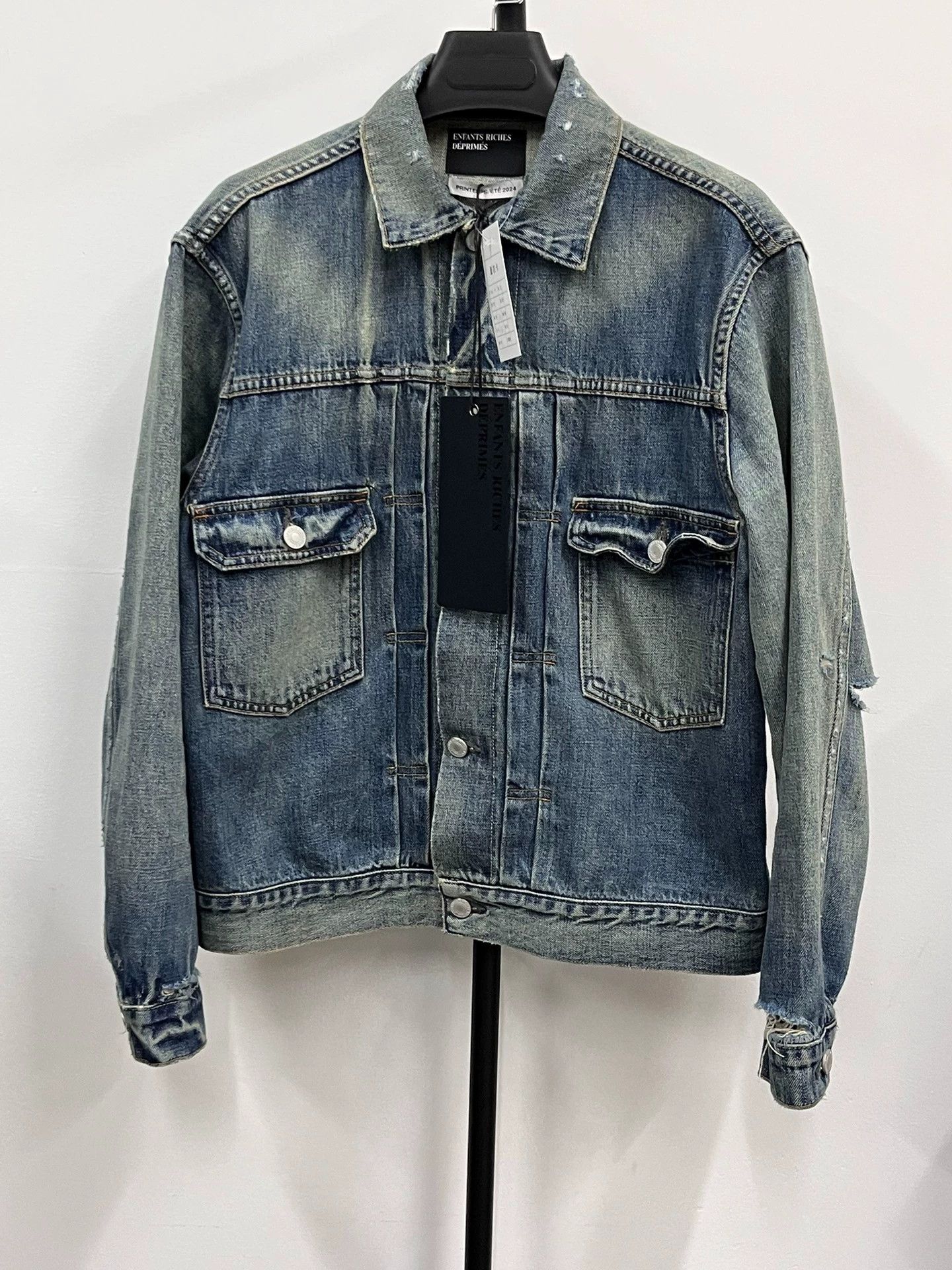 Enfants Riches Deprimes Enfants Riches Deprimes SS24 ERD distressed denim jacket Size US M / EU 48-50 / 2 - 1 Thumbnail
