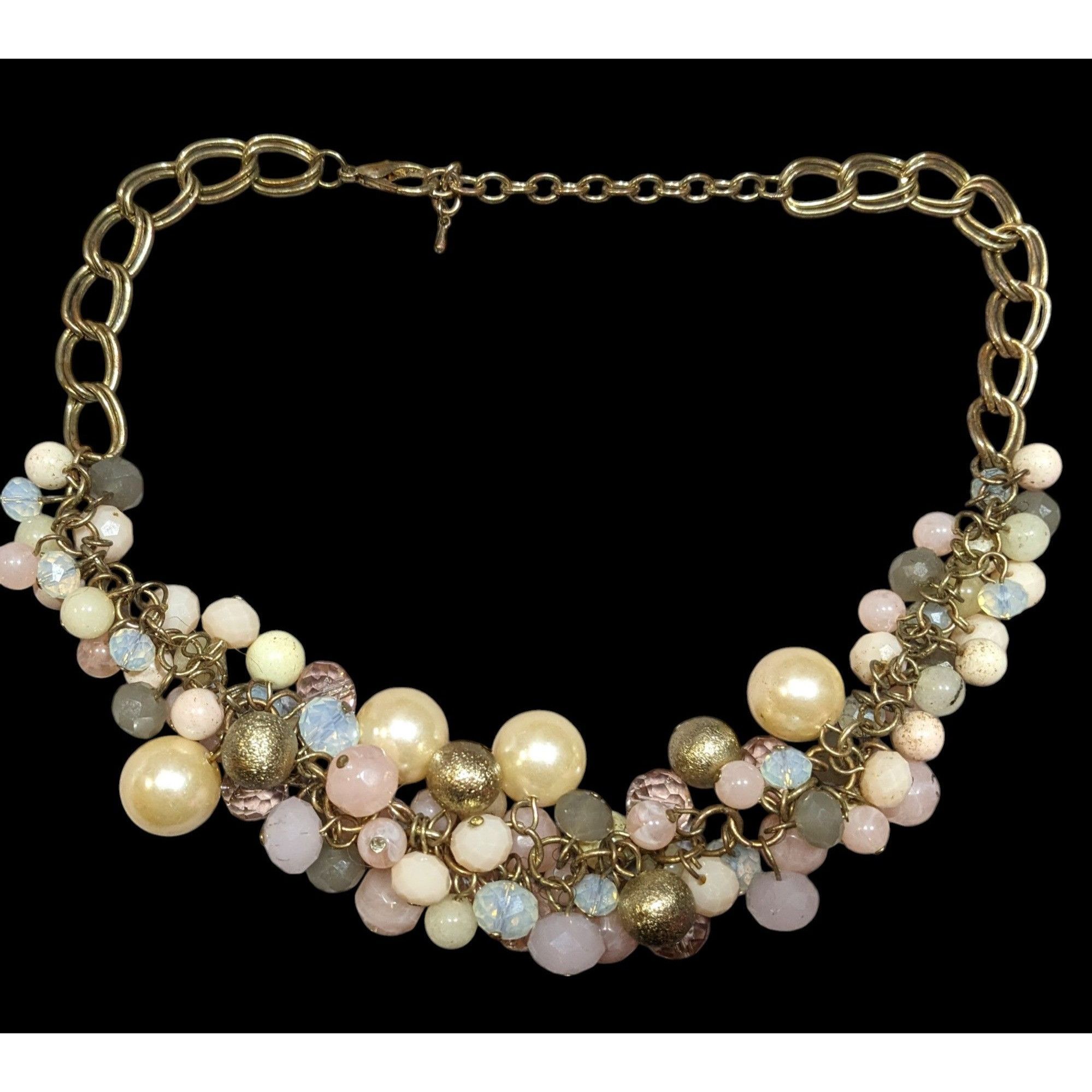 Other Retro Coquette Glam Pastel Beaded Cluster Necklace Size ONE SIZE - 1 Thumbnail