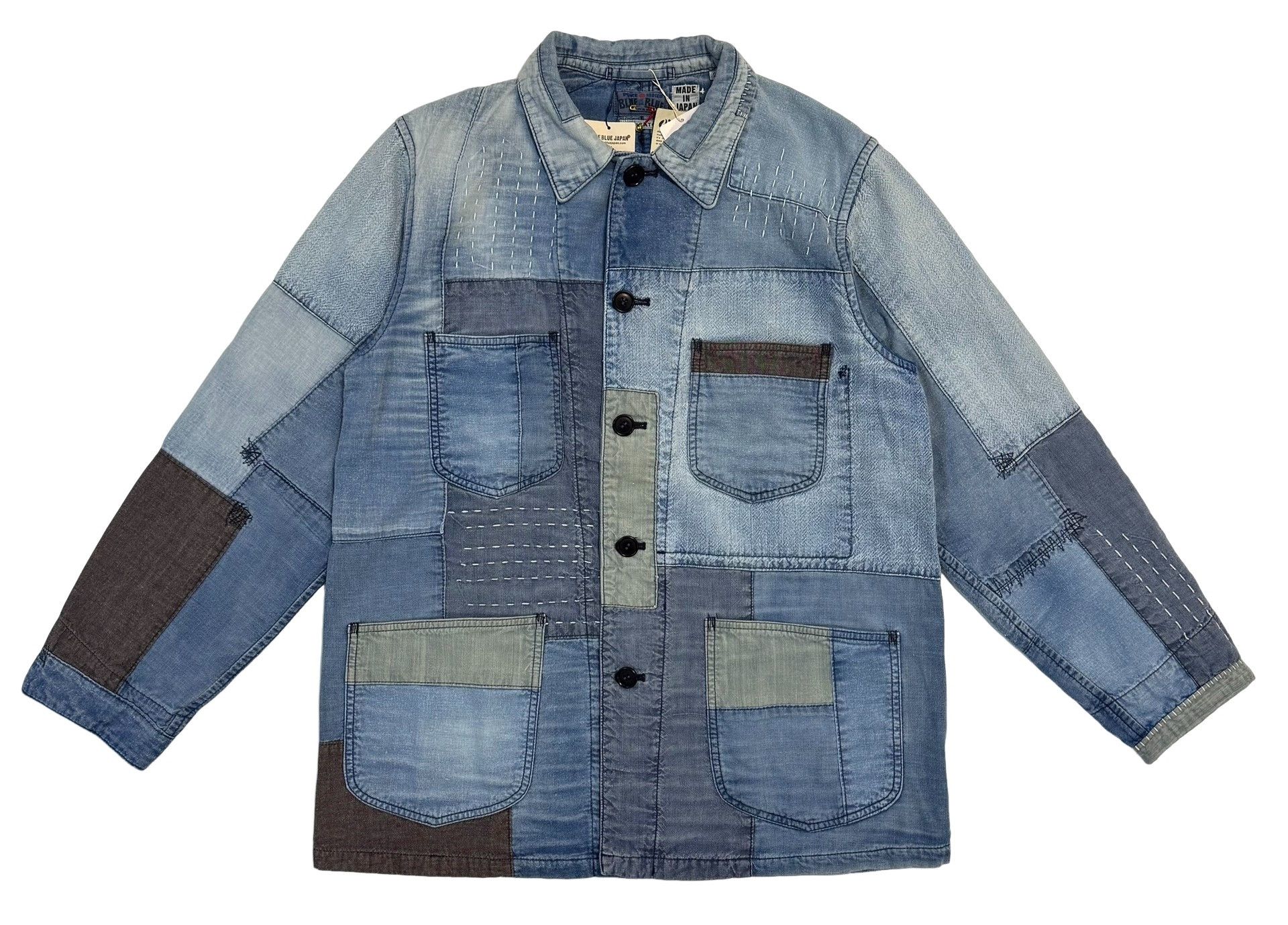 Blue Blue Japan BLUE BLUE JAPAN Patchwork Sashiko Denim Jacket Size M Size US M / EU 48-50 / 2 - 1 Thumbnail