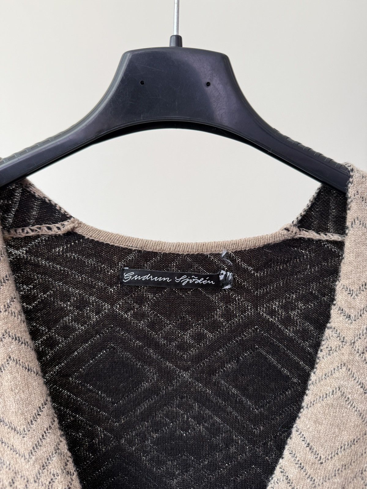 Gudrun Sjoden Vintage Gudrun Sjoden Womens Cardigan Knit Geometric Pattern Size L / US 10 / IT 46 - 4 Thumbnail