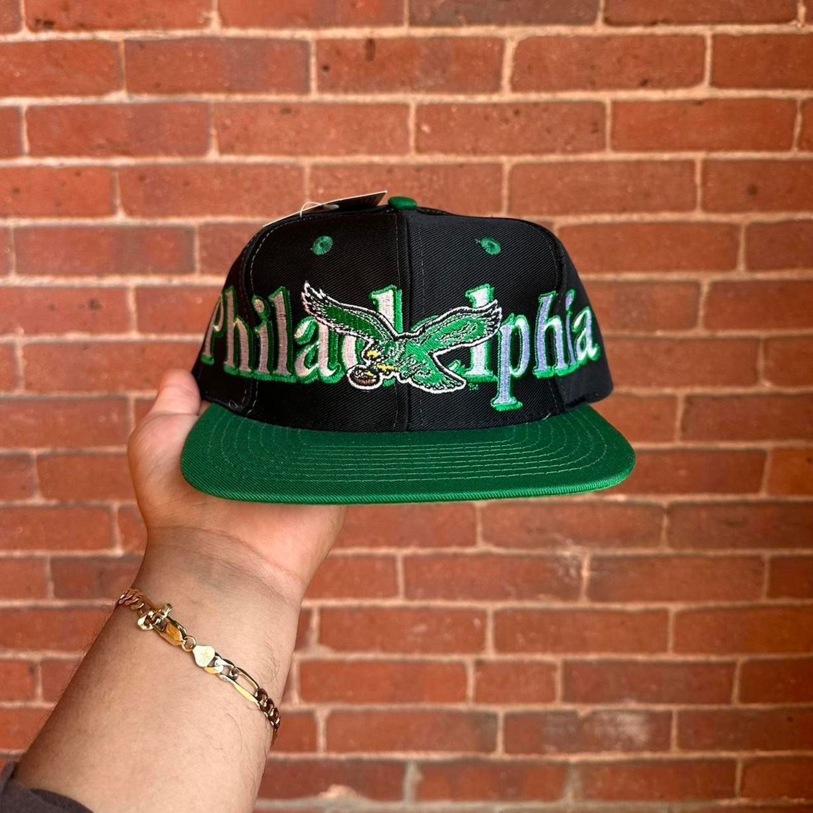 Logo 7 × Vintage Vintage Philadelphia Eagles Spell Out Snapback Hat Size ONE SIZE - 1 Thumbnail