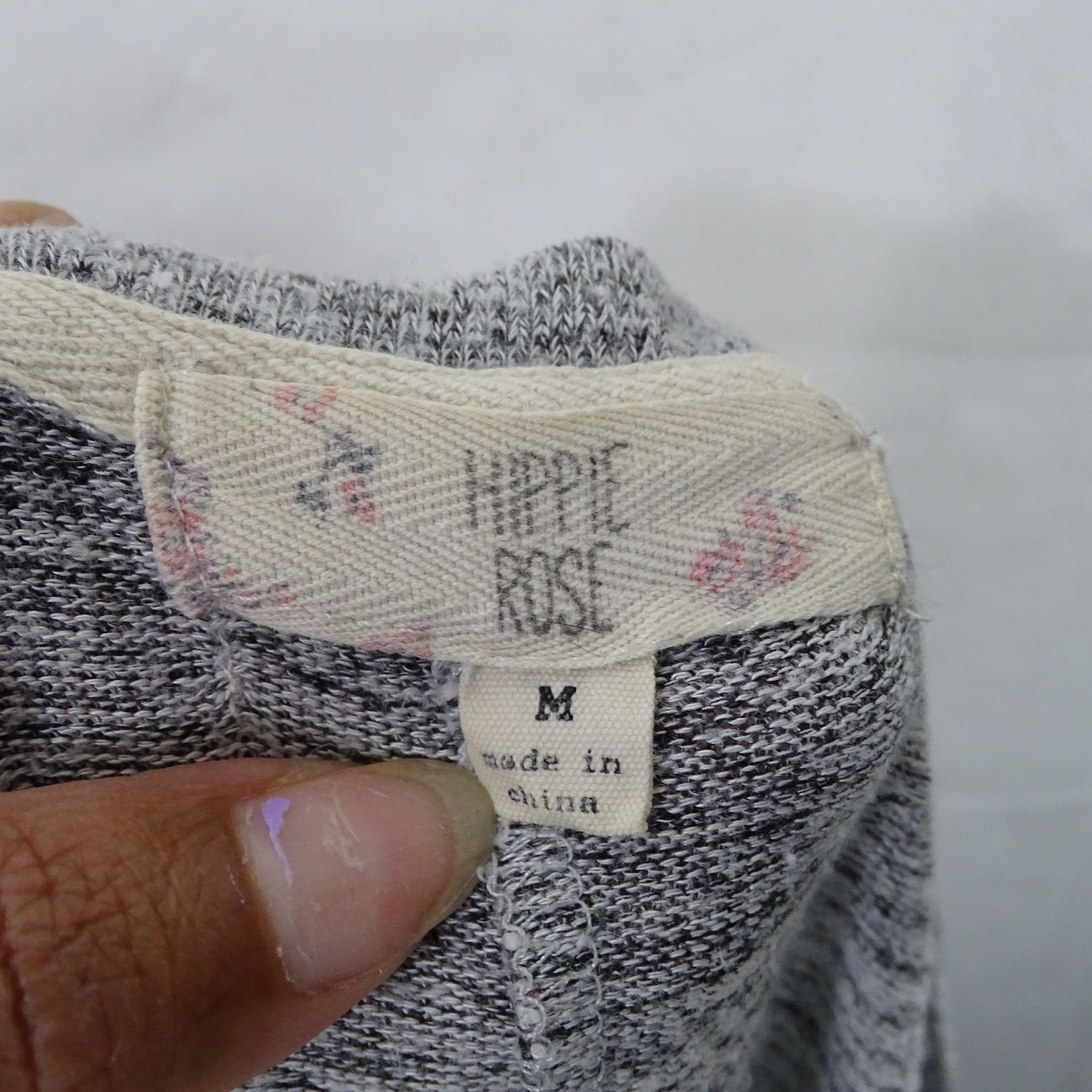 Other Hippie Rose Heather Gray Aztec Print Knit Top Women Size M Size M / US 6-8 / IT 42-44 - 5 Thumbnail