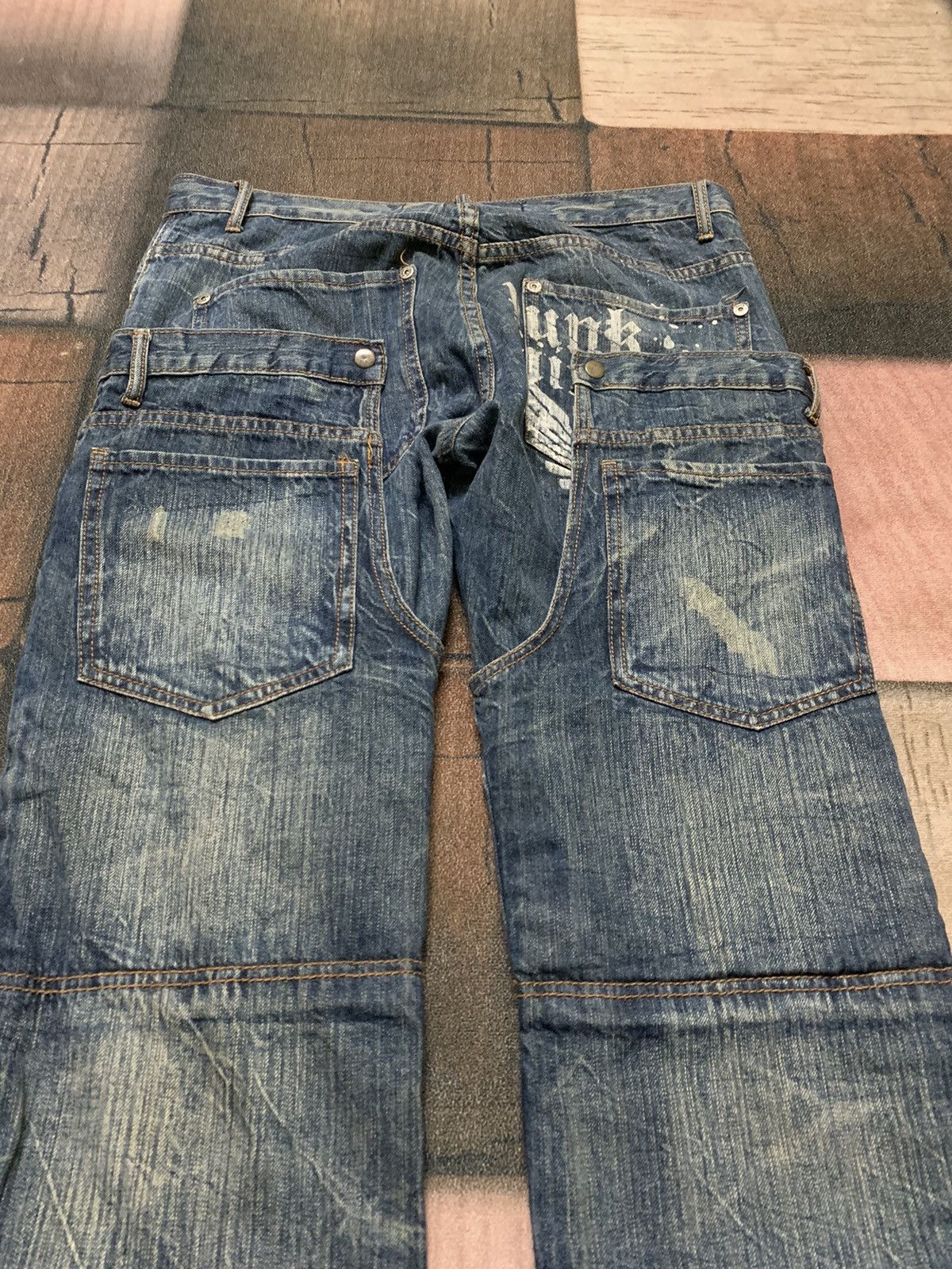 If Six Was Nine CRAZY BONDAGE PUNK double knee / double waist multipocket Size US 34 / EU 50 - 15 Thumbnail