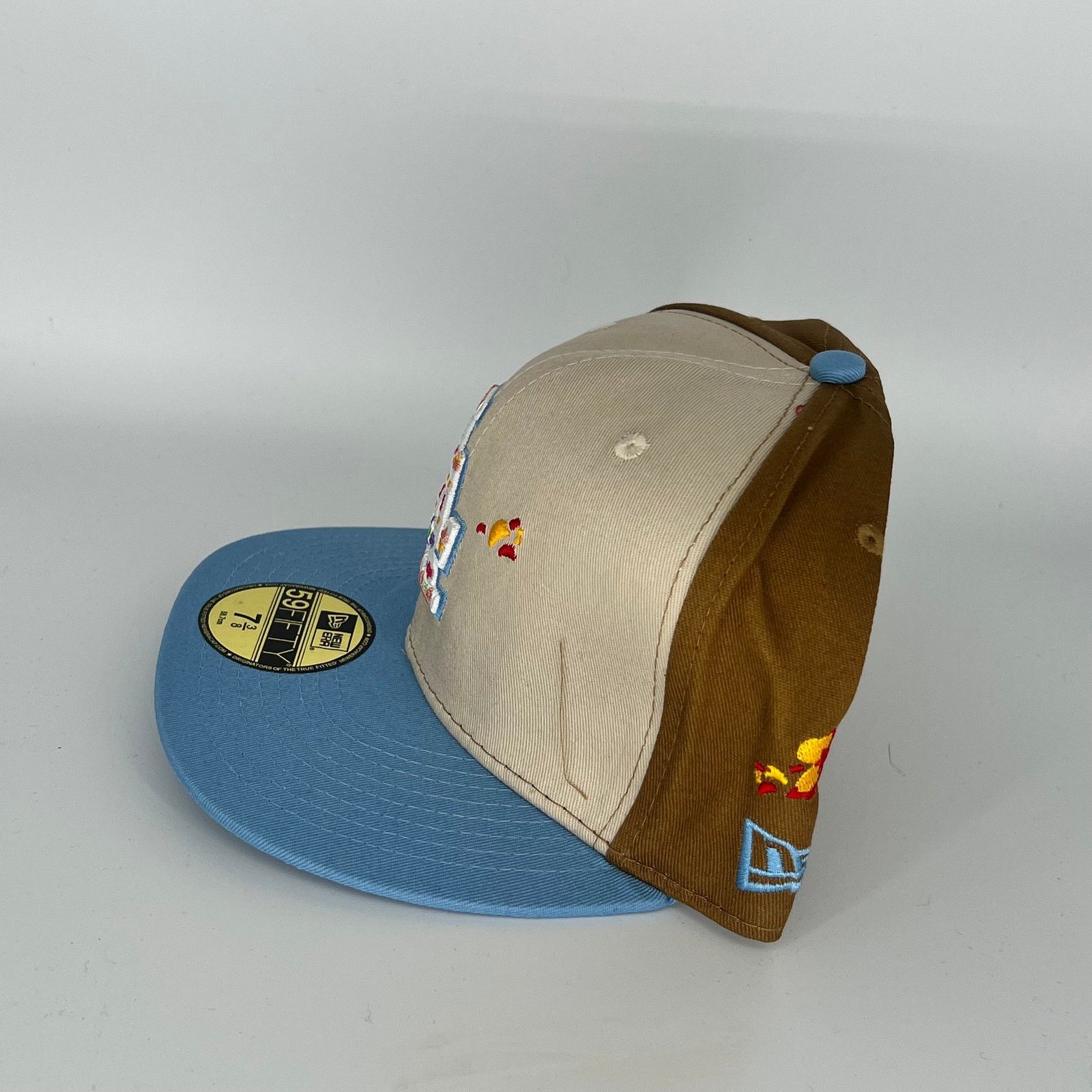 New Era Size 7 Khaki\Brown Blue Los Angeles Dodgers 1958 Side Patch Size ONE SIZE - 2 Thumbnail