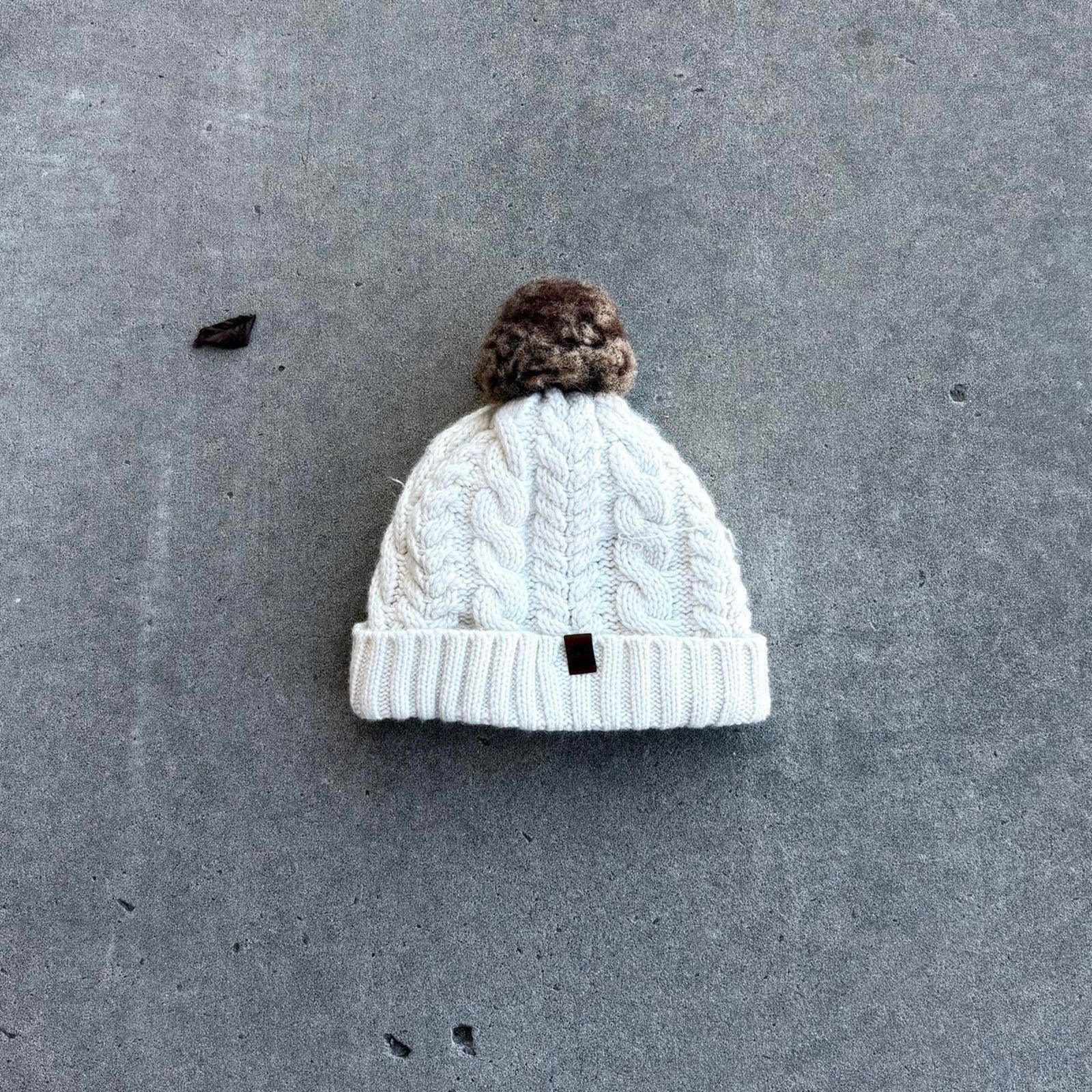 Timberland Timberland white knit beanie with Size ONE SIZE - 1 Thumbnail