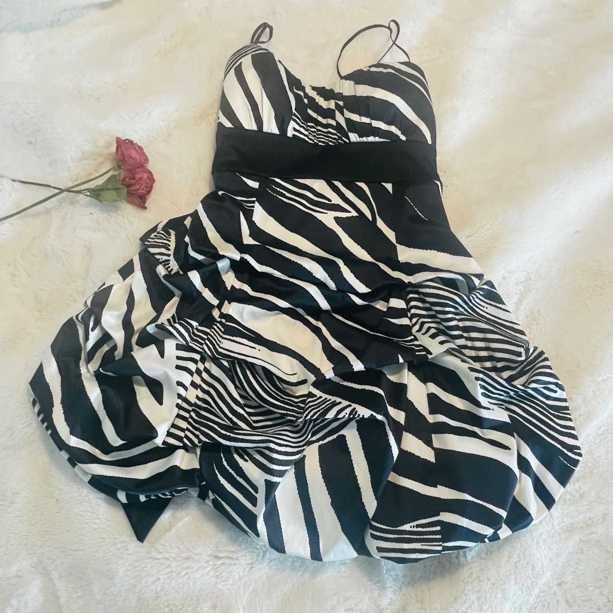 Other Zebra Print Strapless Party Dress By Ruby Rox Size 11 Size M / US 6-8 / IT 42-44 - 5 Thumbnail