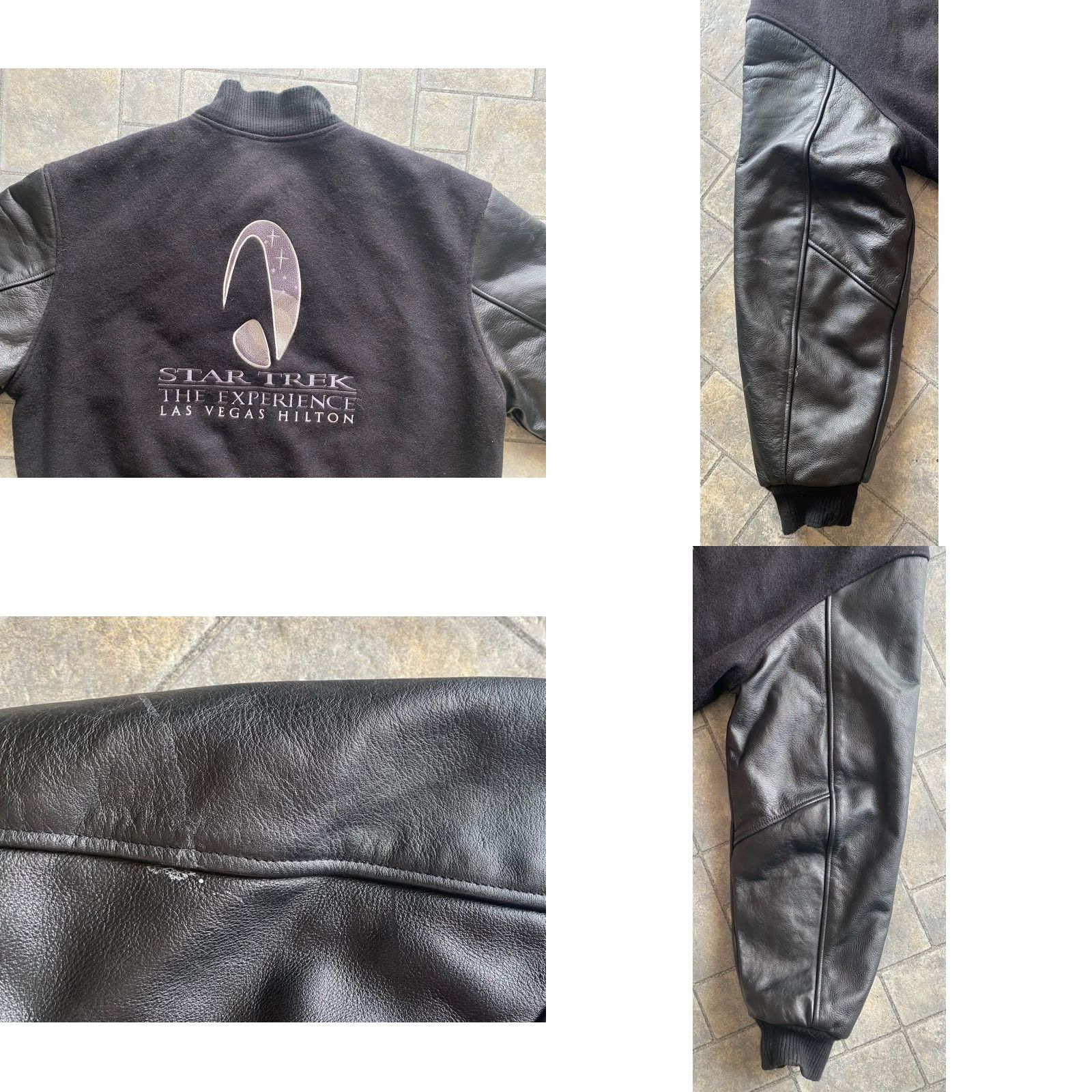 Vintage VINTAGE Star Trek Jacket Varsity Mens L Made in USA Black Wool 1997 Las Vegas Experience Size US L / EU 52-54 / 3 - 11 Thumbnail