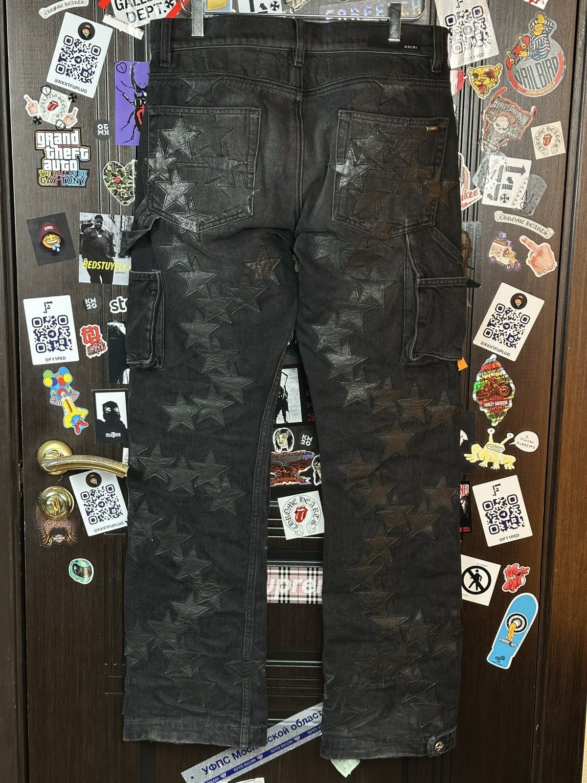 Amiri Amiri & Chemist FW 2022 Black Carpenter Jeans Size US 30 / EU 46 - 3 Thumbnail