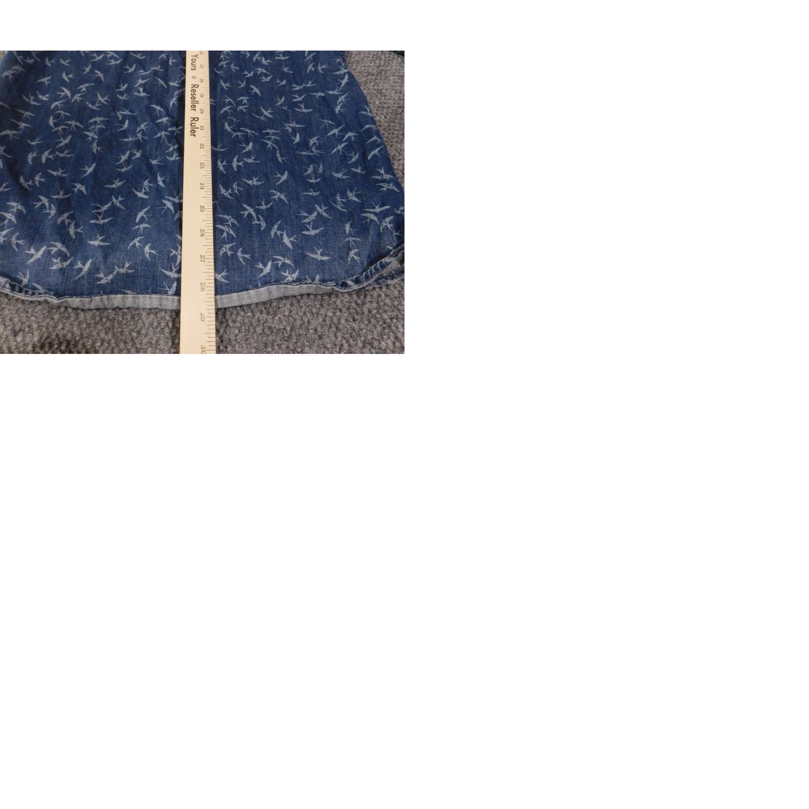 Zara Zara Shirt Denim Blue Slim Fit Long Sleeve Cotton Birds Print Button-Up Collared Button-Down Regular Size L Mens Size US L / EU 52-54 / 3 - 9 Thumbnail