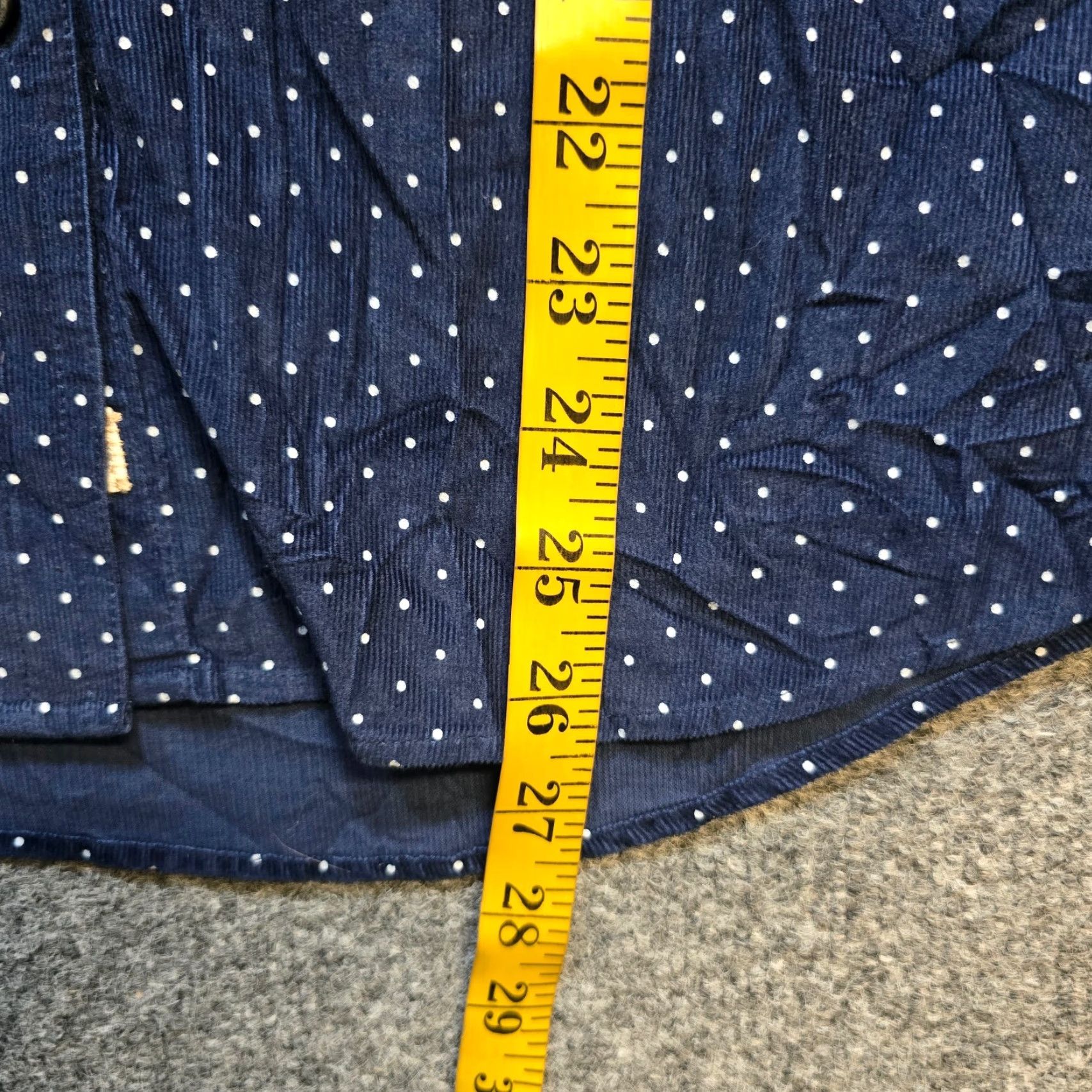 Lands' End Lands' End Shirt Womens S Blue Polka Dot Corduroy Button-Up Casual Capstone? Size S / US 4 / IT 40 - 6 Thumbnail