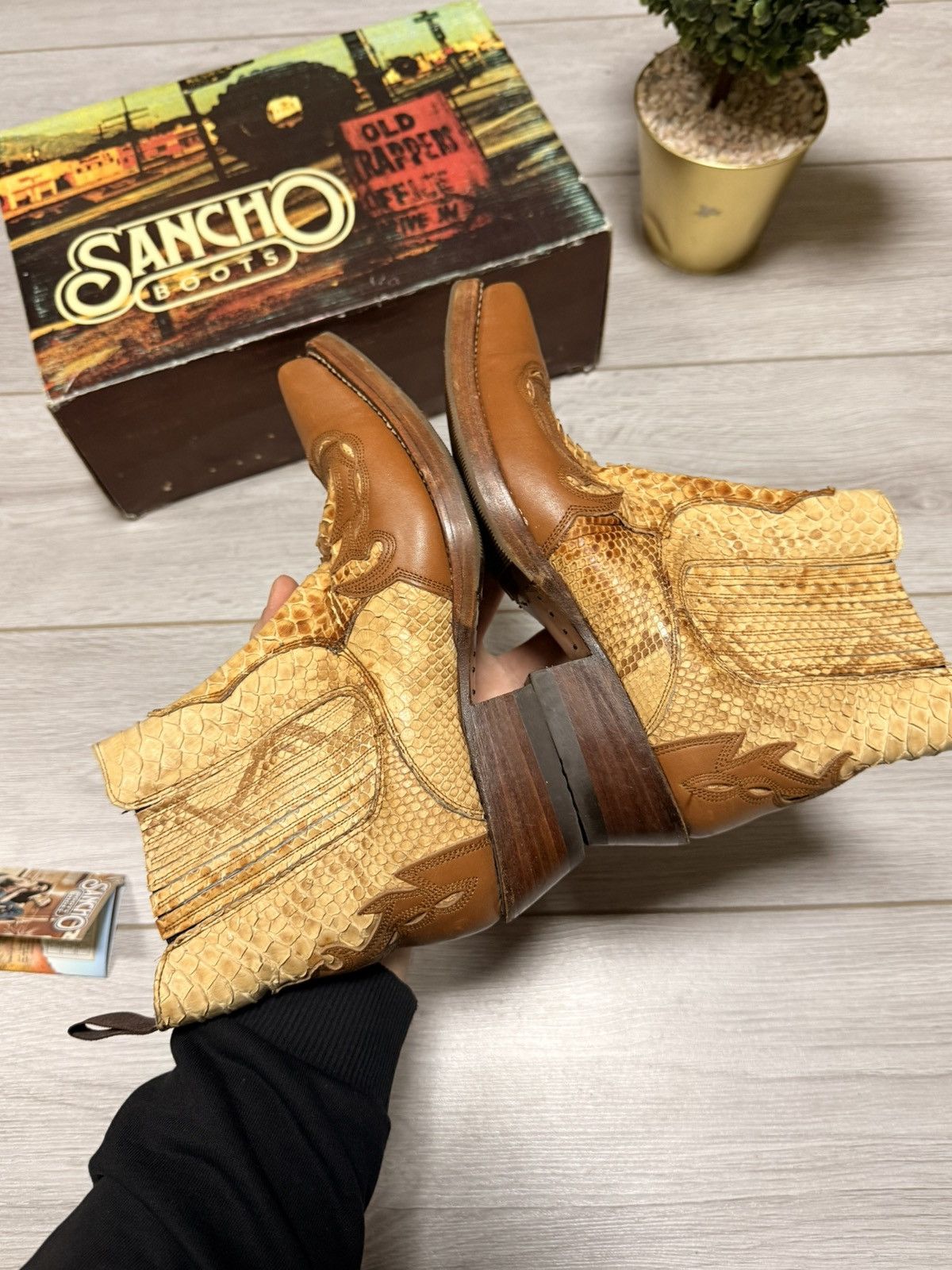 Sancho Boots Sancho python saba ar maiz high Chelsea cowboy leather boots Size US 7 / IT 37 - 13 Thumbnail