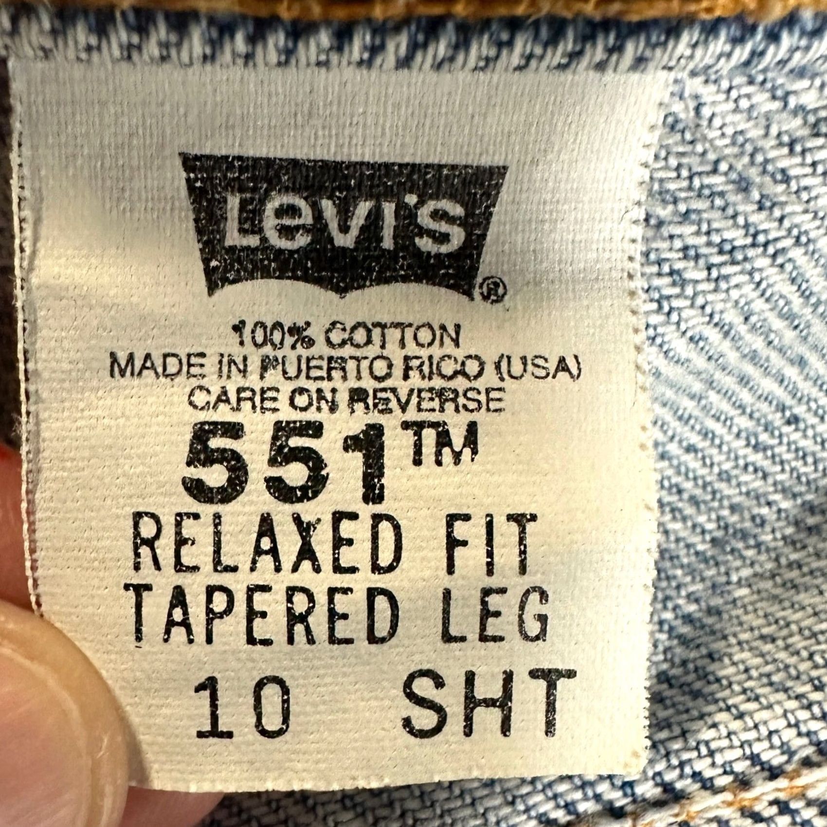 Levi's VINTAGE Levi's 551 Womens Relaxed Jeans 10 Blue Acid Washed Tapered Made In USA Jeans Women Regular 28in Waist 30in Inseam Brown/Blue? Size 32" / US 10 / IT 46 - 4 Thumbnail
