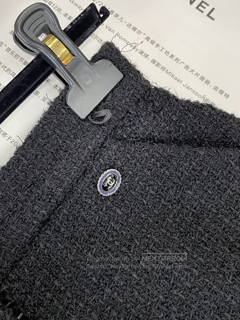 Chanel Chanel Black tweed trousers and casual trousers Size 42" / US 20 - 2 Thumbnail