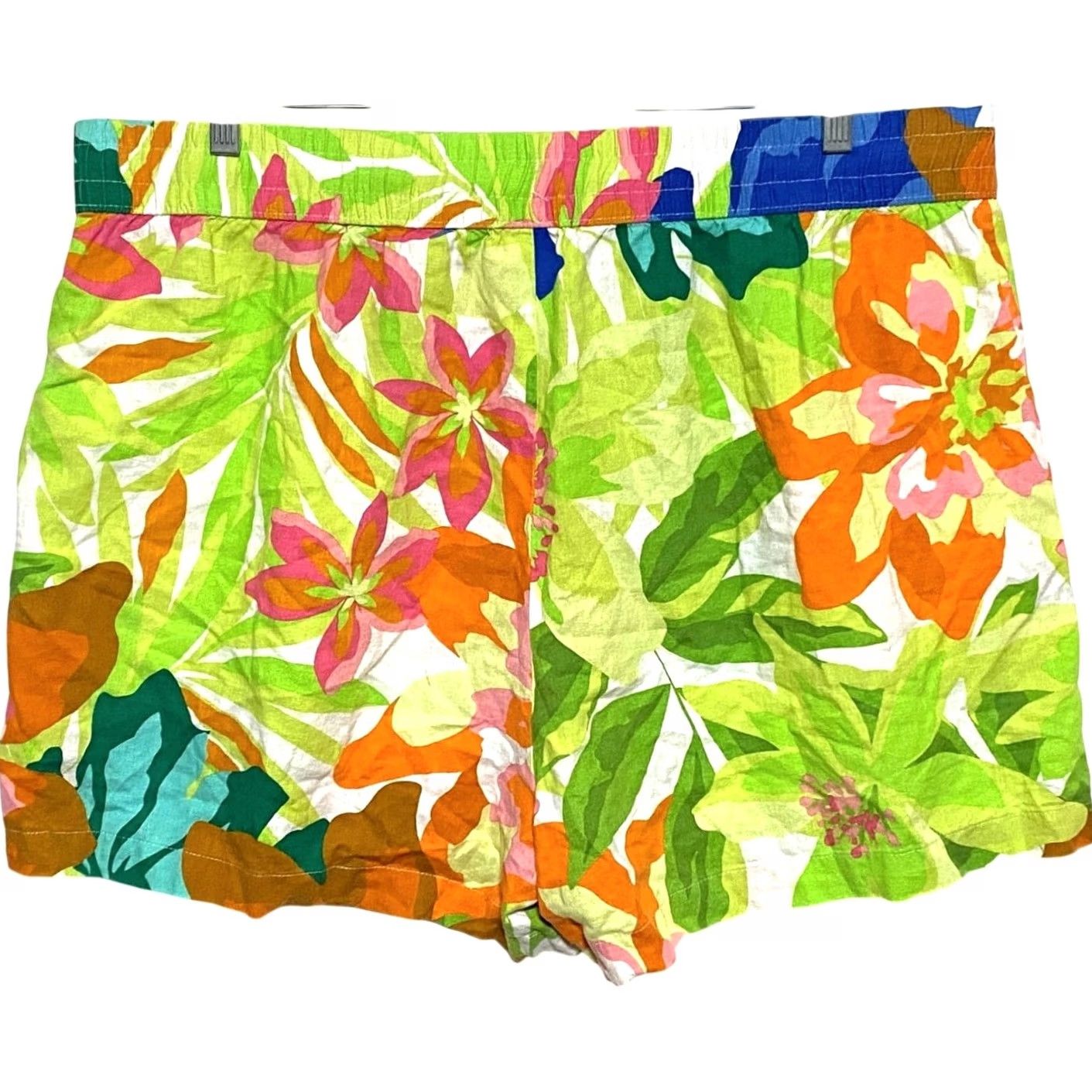 Vintage VINTAGE Future Collective Floral Linen Rayon Shorts Pull On Womens XXL Boho Spring Artsy Size 40" / US 18 - 3 Thumbnail