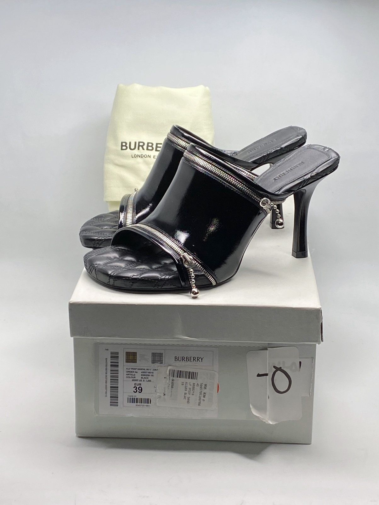 Burberry Burberry Peep High Heel Slide Sandals size 39 Size US 9 / IT 39 - 10 Thumbnail