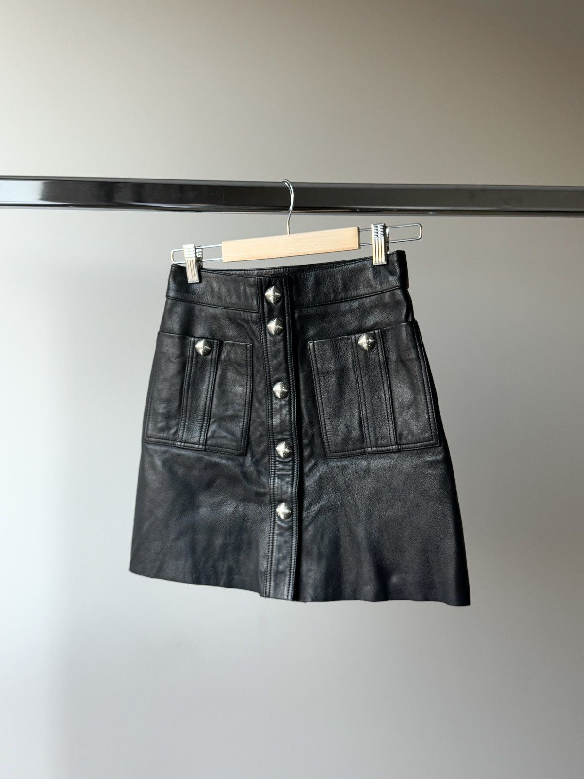 Maje Brand new with tags Maje leather skirt Size 26" / US 2 / IT 38 - 2 Thumbnail