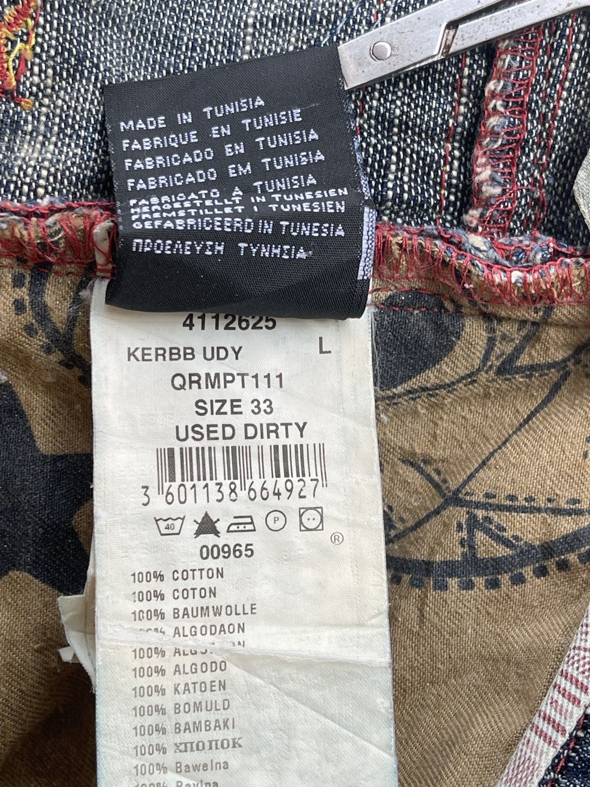 Quiksilver Quiksilver Used Dirty Pattern Denim Size US 35 - 12 Thumbnail