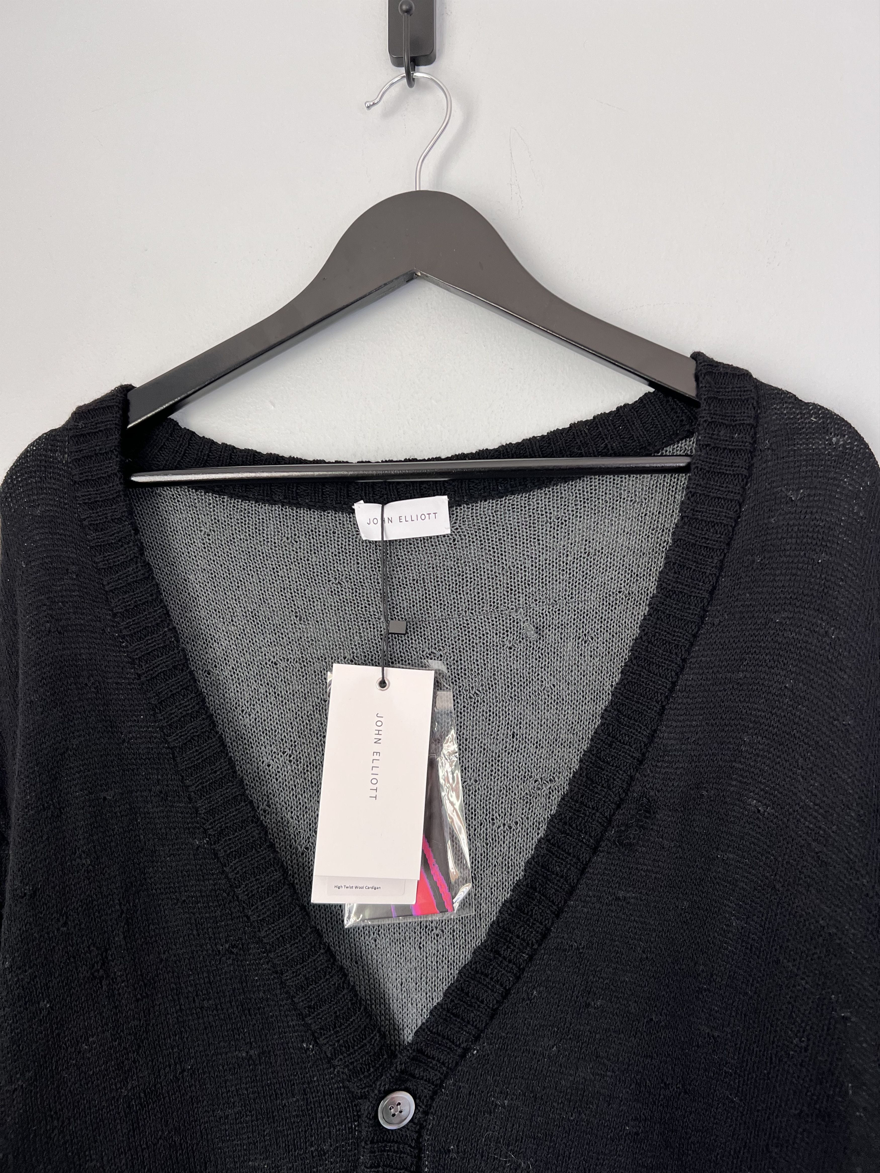 John Elliott John Elliott High Twist Wool Cardigan in Black Size US S / EU 44-46 / 1 - 2 Thumbnail