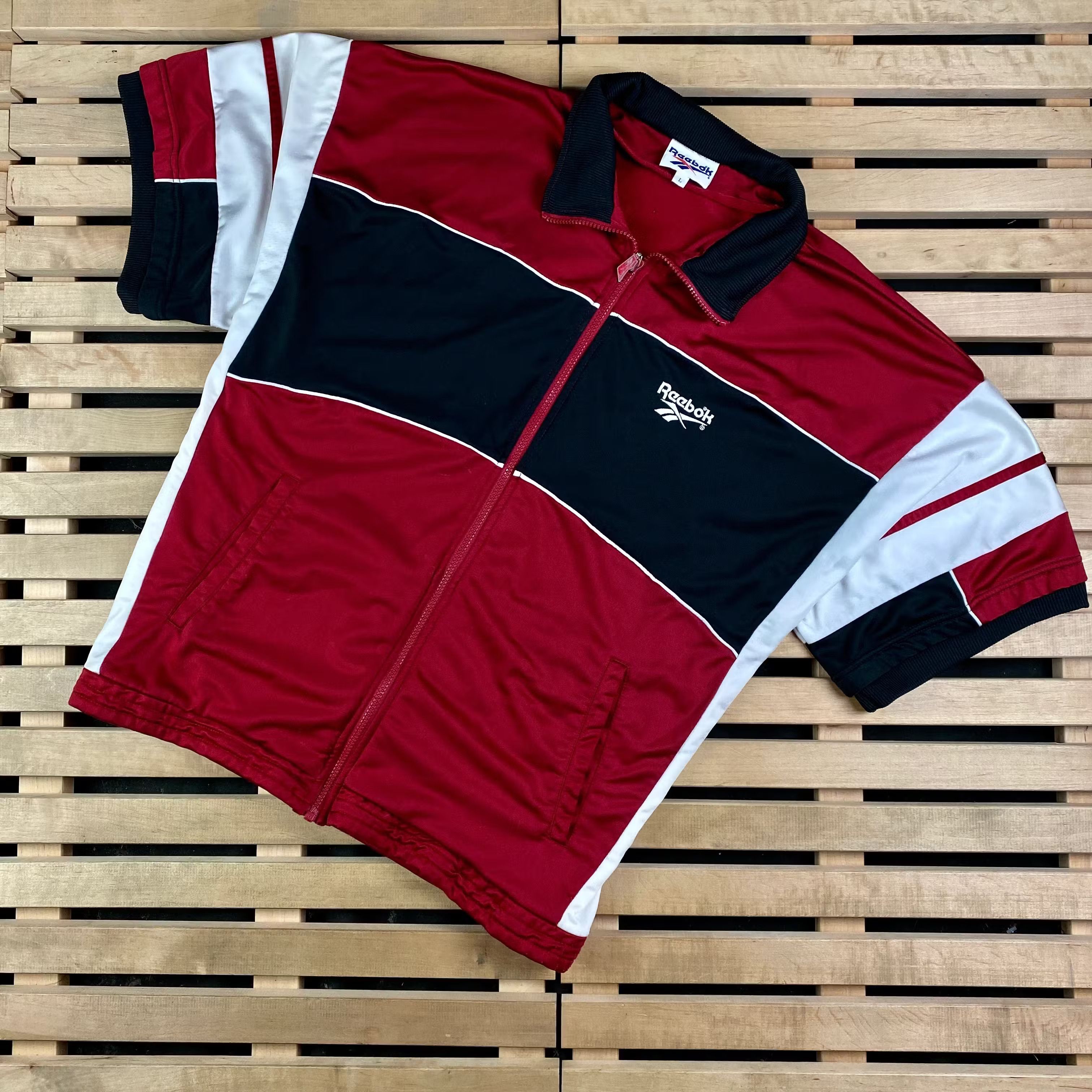Reebok × Vintage Mens Bomber Jacket Reebok Vintage Size L Size US L / EU 52-54 / 3 - 1 Thumbnail