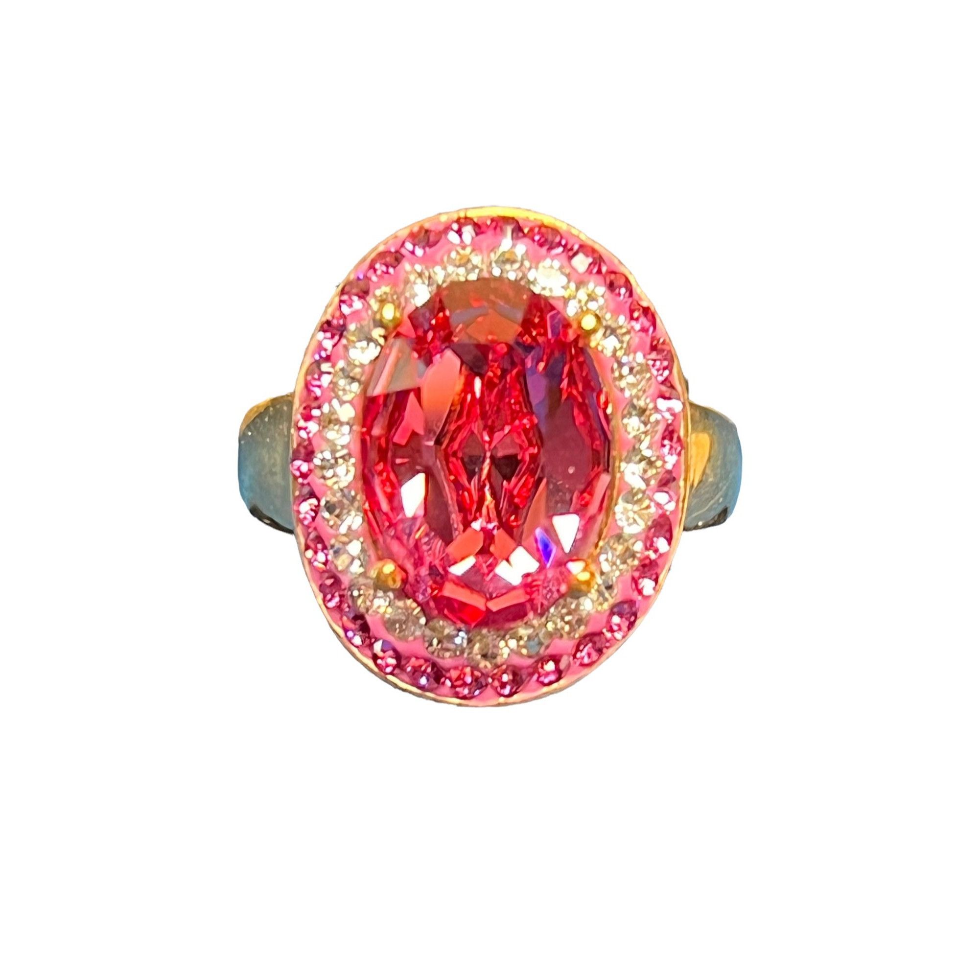 Other Seta Palm Beach Jewelry Ring Bronze Wash Pink Clear CZ Size Size ONE SIZE - 2 Thumbnail