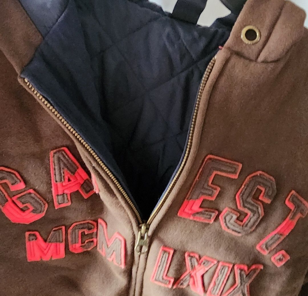 Gap GAP Boy's Brown Est MCM LXIX Quilted Lined Hoodie XL (12) Size US XXS / EU 40 - 5 Thumbnail